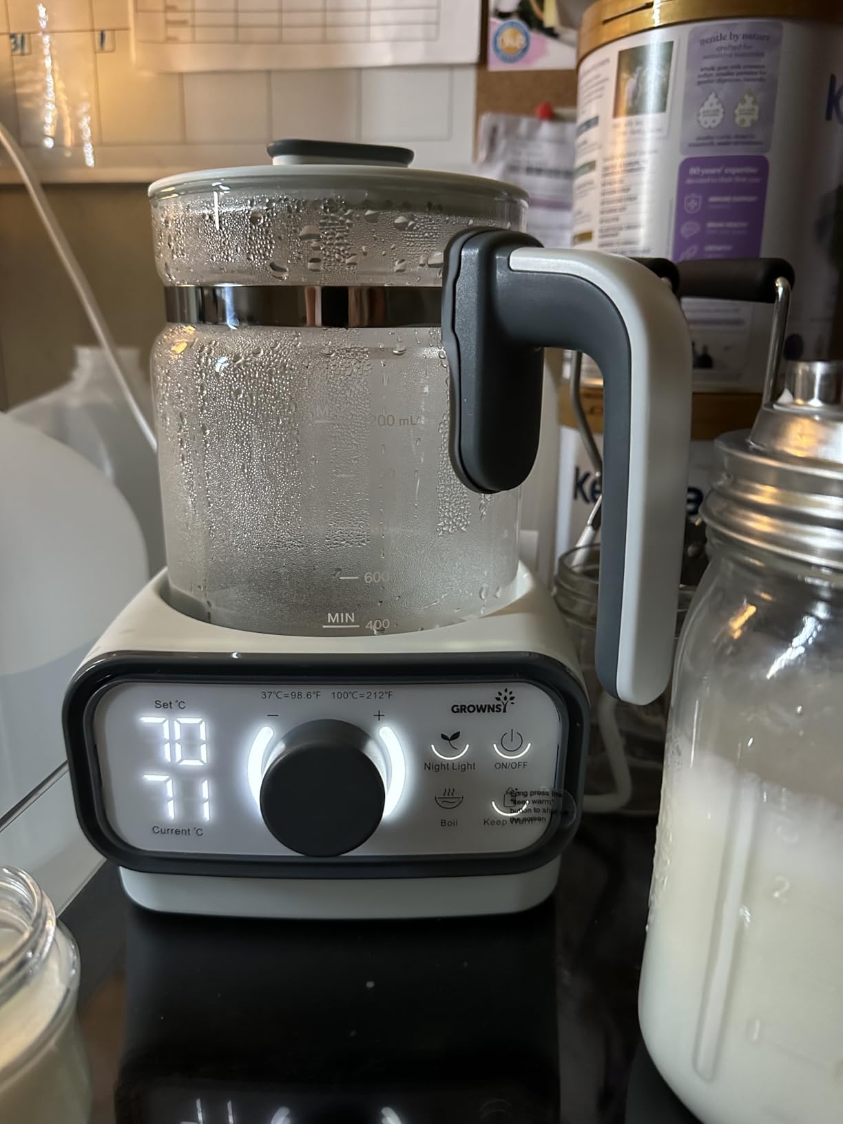 GROWNSY Baby Instant Warmer & Glass Water Boiler with LCD Display and Timer customer photo 2