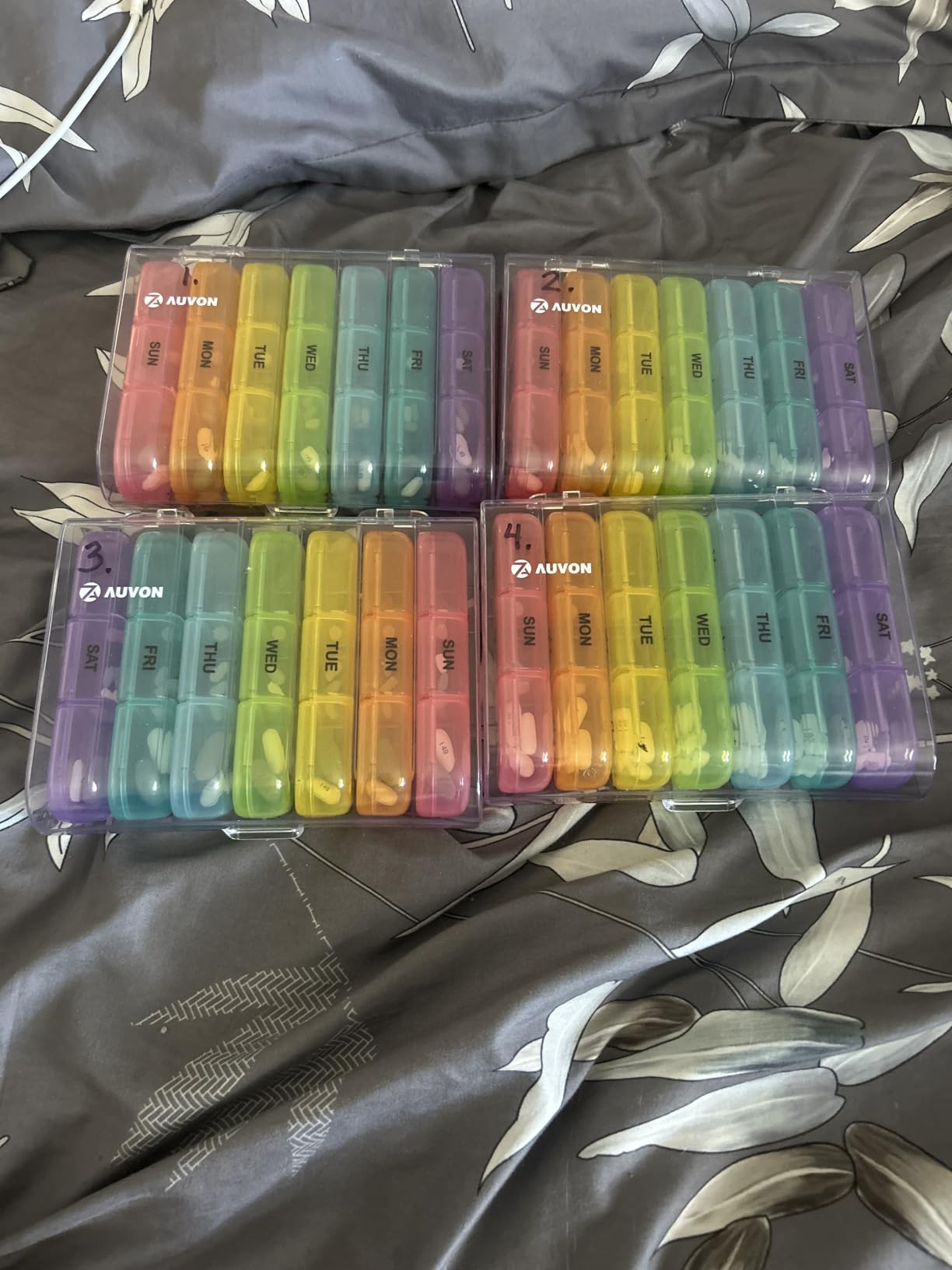 AUVON Weekly Pill Organizer 3 Times a Day, Color-Coded for Easy Tracking customer photo 2