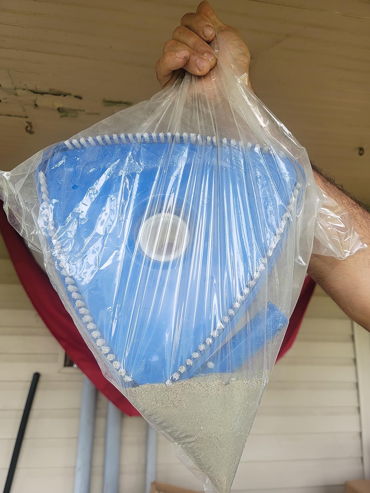 Triangular Vinyl Pool Vacuum Head, Weighted Swimming Pool Vacuums for Above Ground & Inground Pools (Blue) customer photo 1