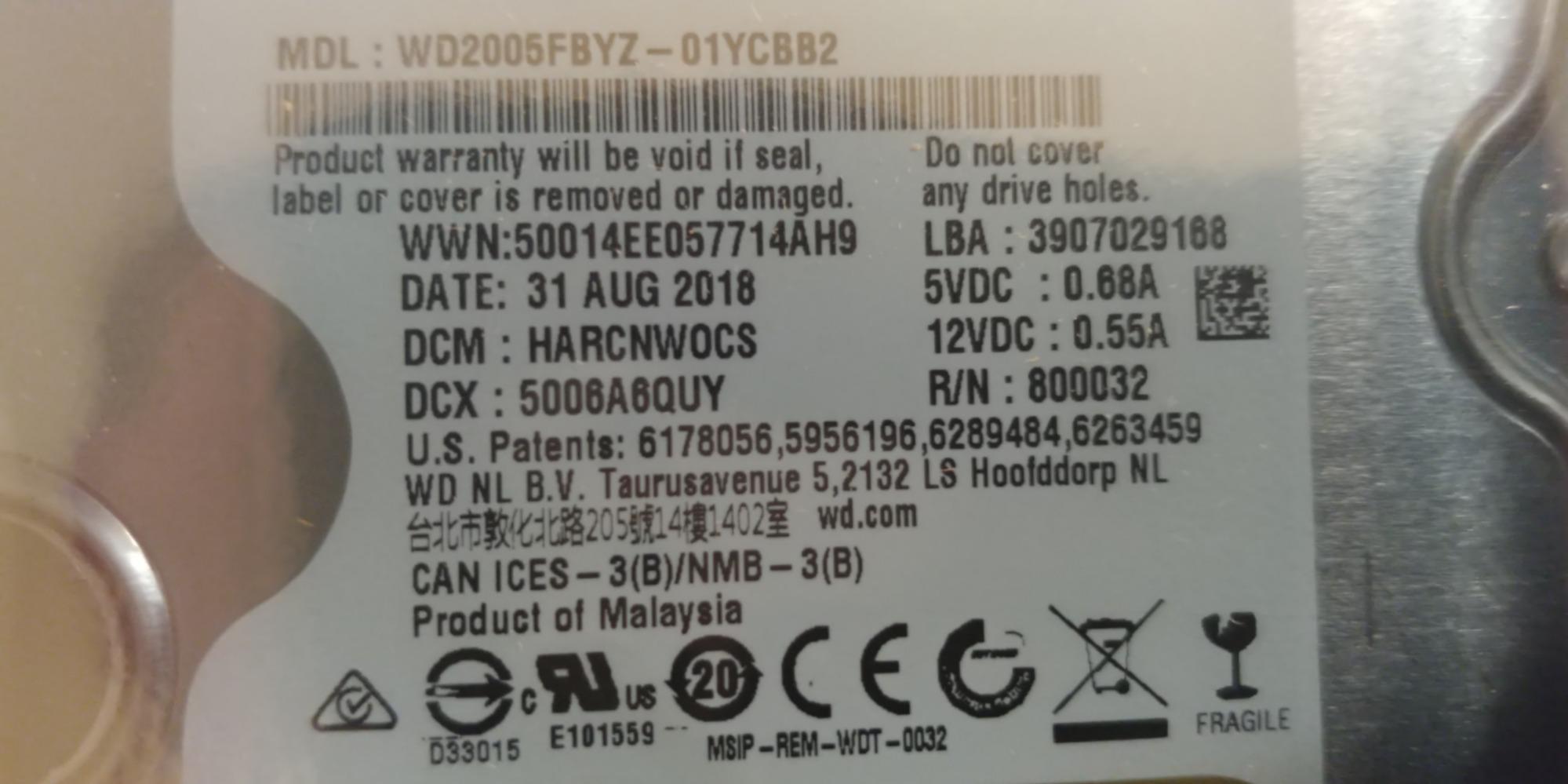 Western Digital 18TB WD Gold Enterprise Class Internal Hard Drive - 7200 RPM Class, SATA 6 Gb/s, 512 MB Cache, 3.5