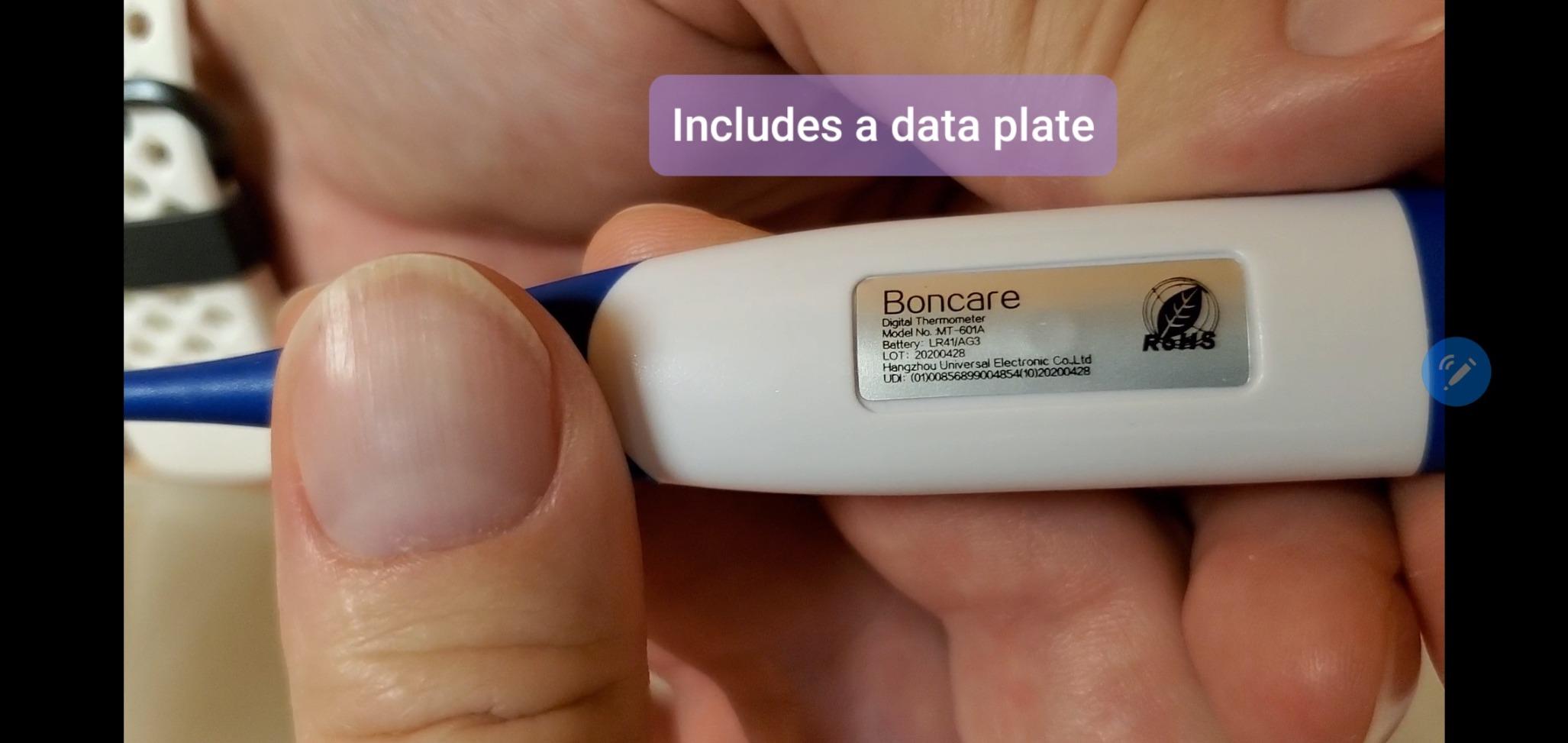 Boncare Digital Thermometer for Adults, Kids & Babies, Dark Blue customer photo 1