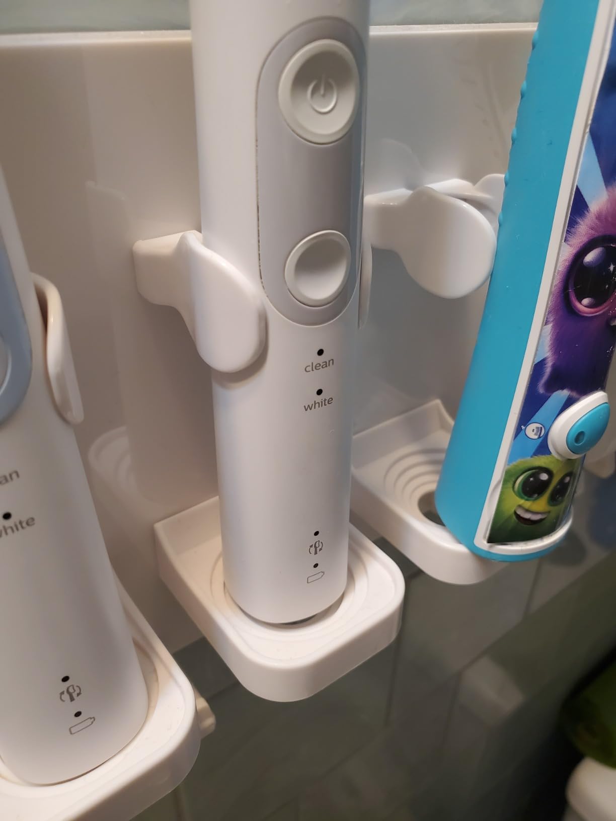 simpletome Adhesive Electric Toothbrush Holder Wall Mounted (White) customer photo 1