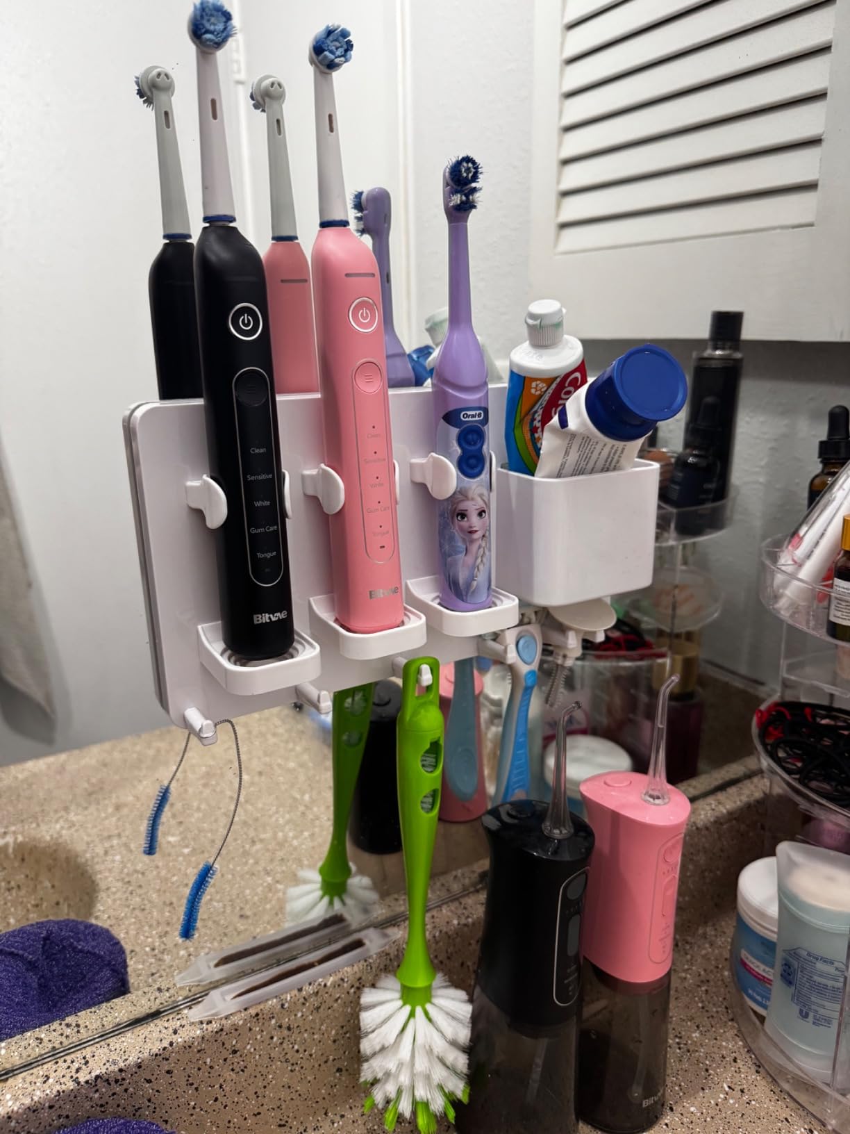 simpletome Adhesive Electric Toothbrush Holder Wall Mounted (White) customer photo 2
