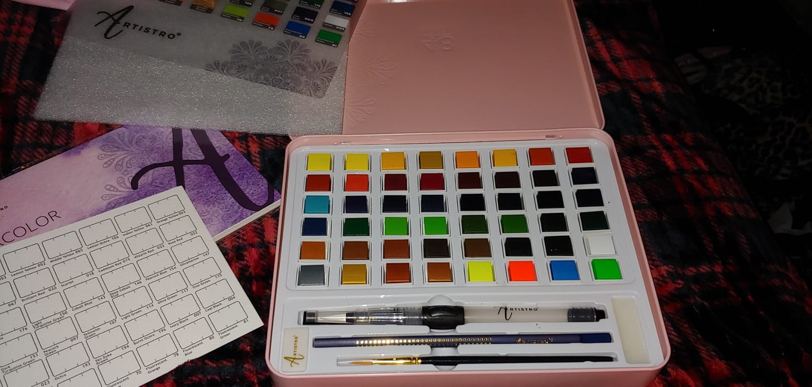 ARTISTRO Vivid Watercolor Paint Set with Palette & Brush Pens customer photo 1