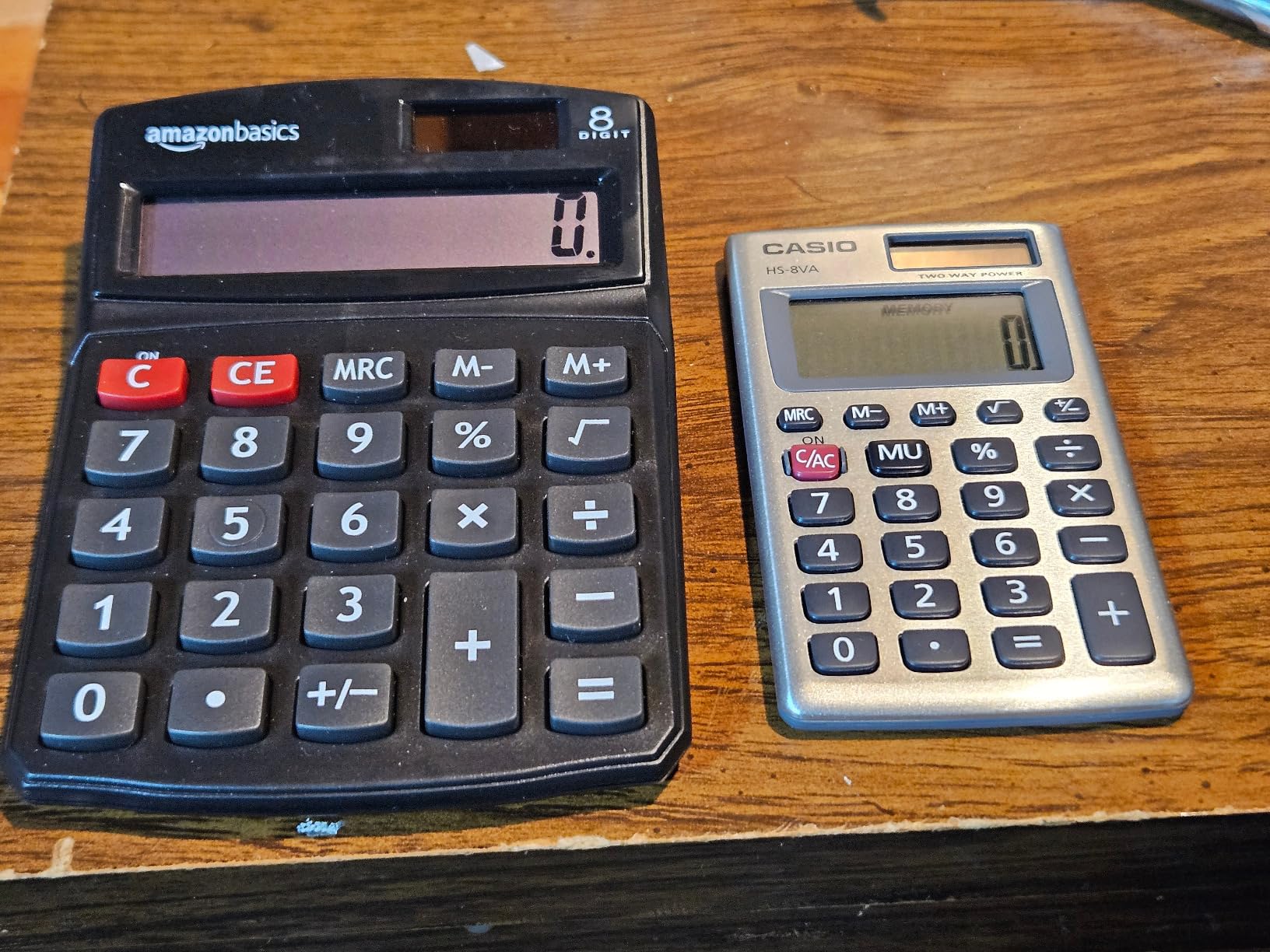 Amazon Basics LCD 8-Digit Desktop Calculator, Portable and Easy to Use, Black, 1-Pack customer photo 1