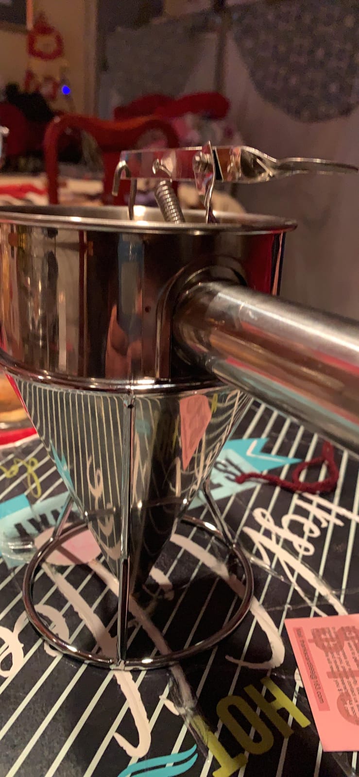 EgieMr Stainless Steel Pancake Batter Dispenser Funnels with Stand Great for Cupcakes, Takoyaki or Any Baked Goods customer photo 2