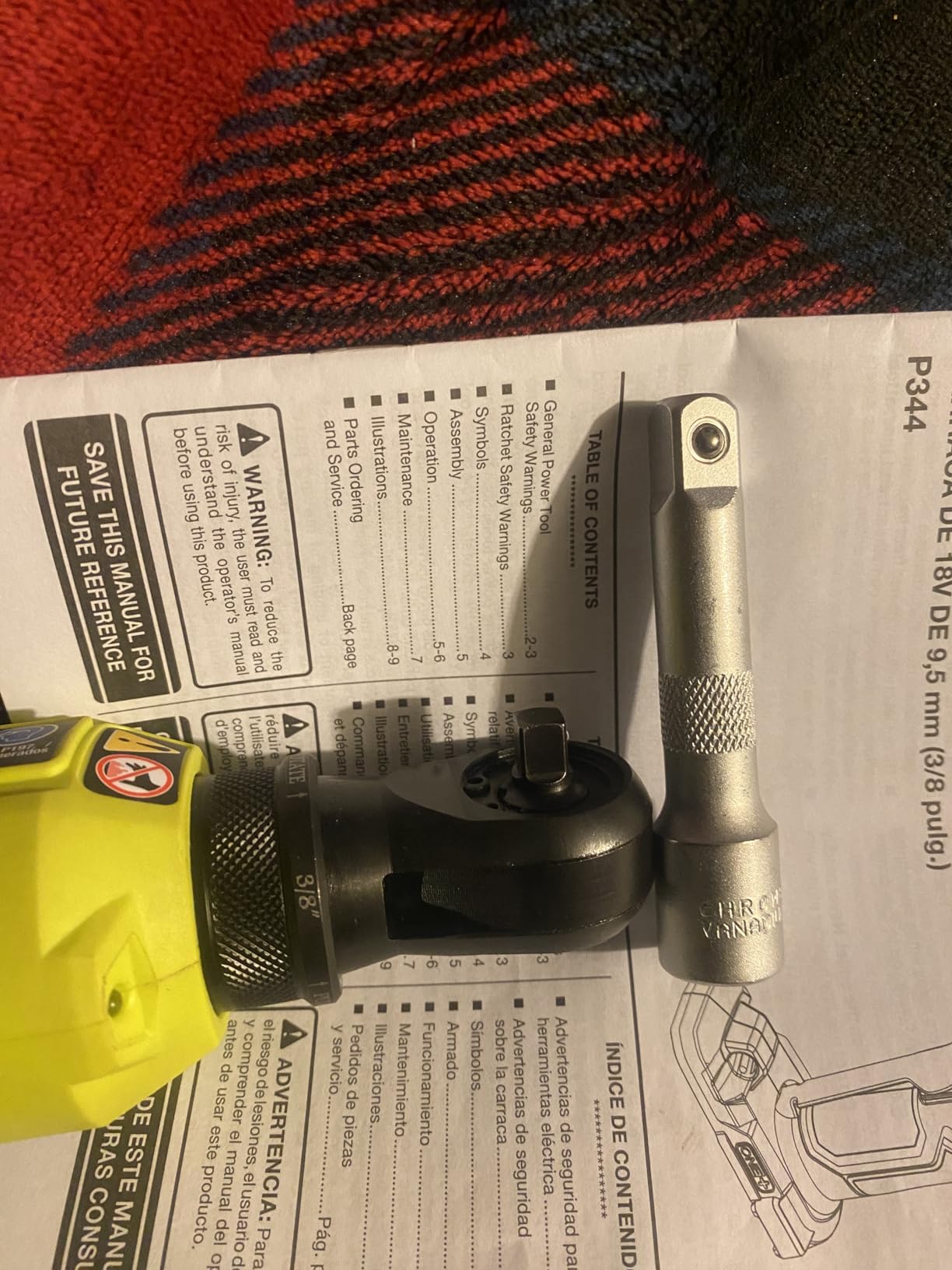 ONEAND 18V Cordless 3/8 in. 4-Position Ratchet Tool ONLY customer photo 1