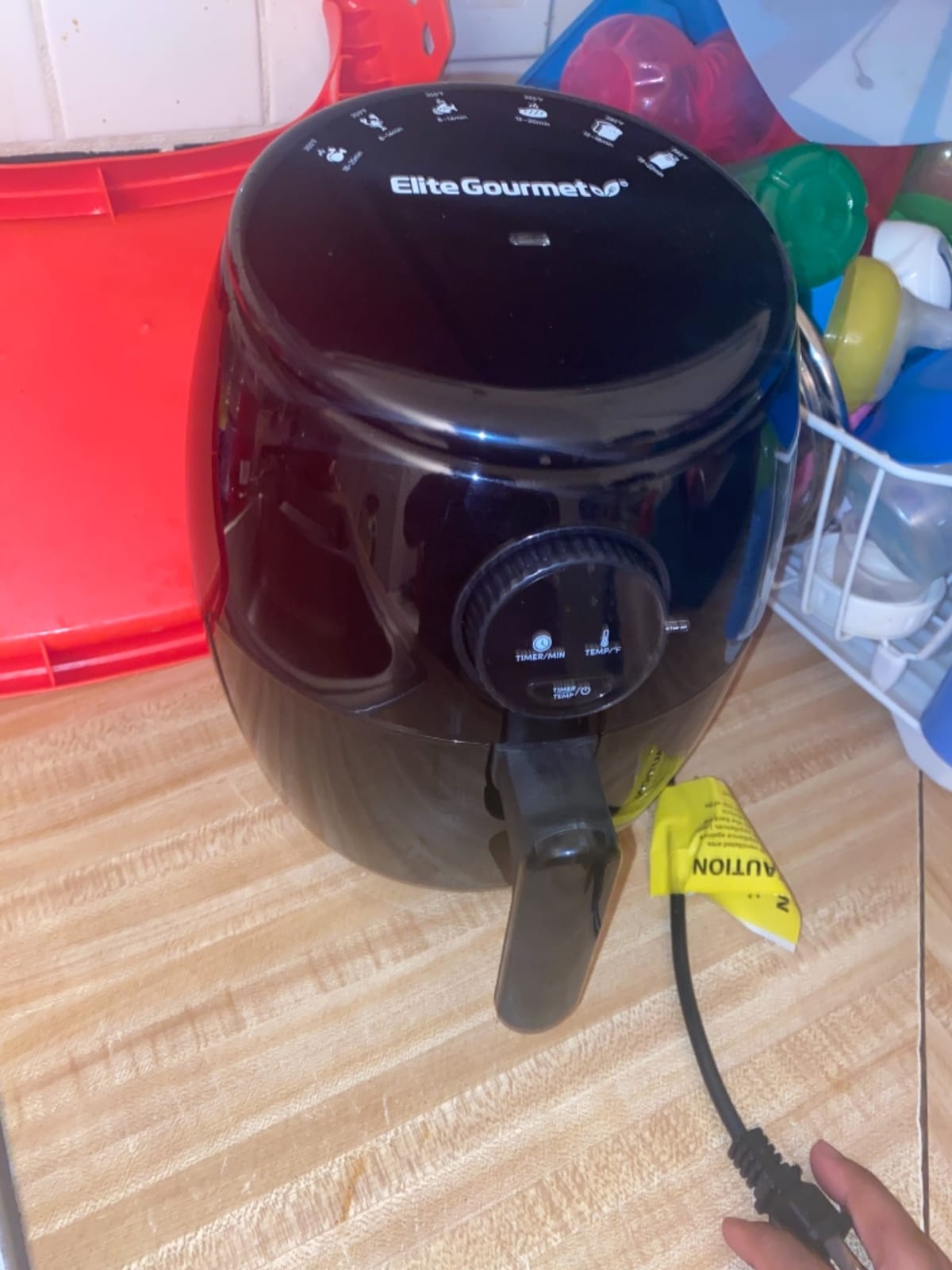 Elite Gourmet 2.1Qt Programmable Personal Air Fryer, 1000W, Compact Design | Timer, Temp Control, Space-Saving, EAF2612D customer photo 1