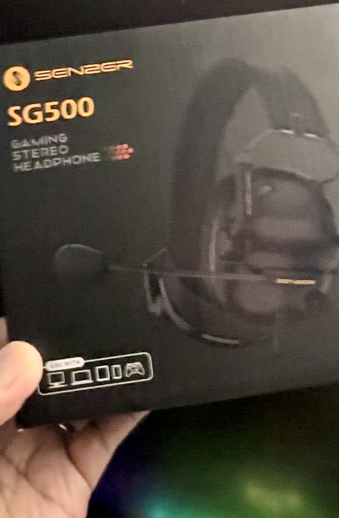 SENZER SG500 Gaming Headset with Noise Cancelling Microphone Black | Surround Sound Wired Gaming Headset Memory Foam Padding - Portable Foldable Headphones for PC, PS4, PS5, Xbox One, Switch customer photo 2