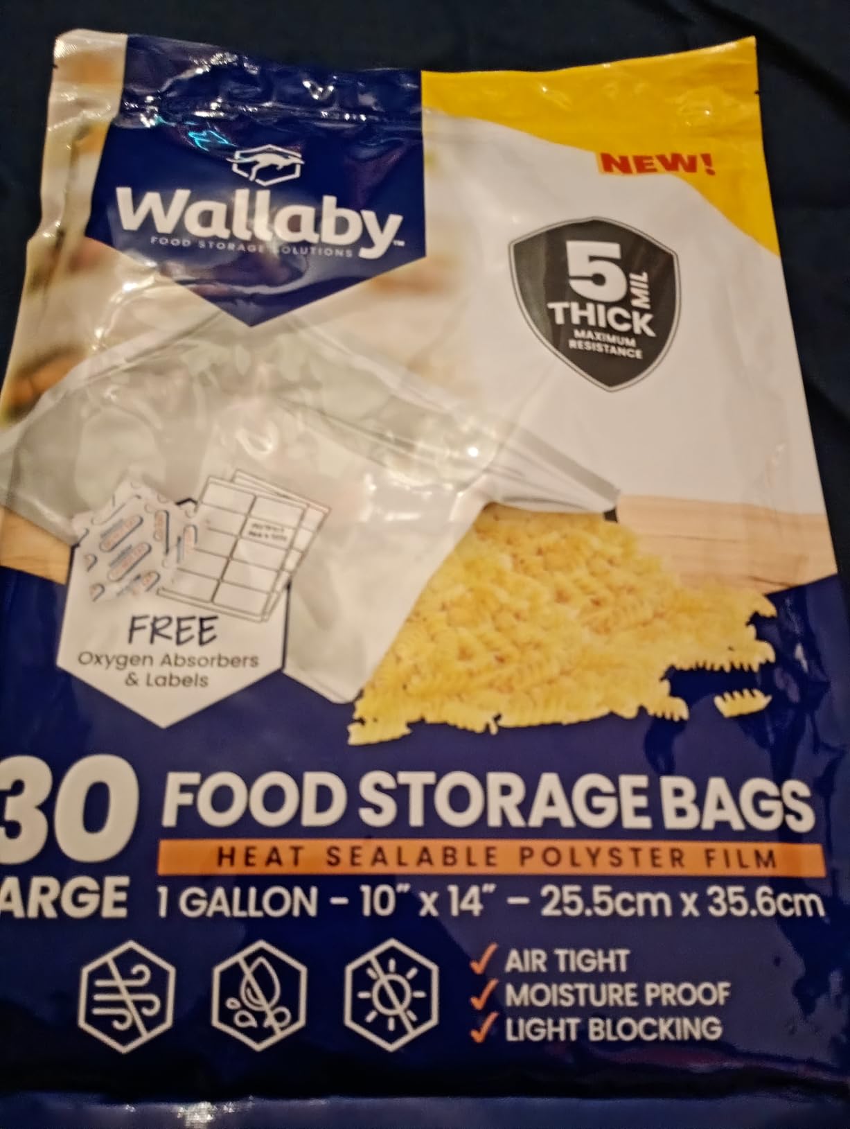 Wallaby 1-Gallon Open Top 10 Mil Mylar Bags, Oxygen Absorbers (75-Pack) customer photo 2
