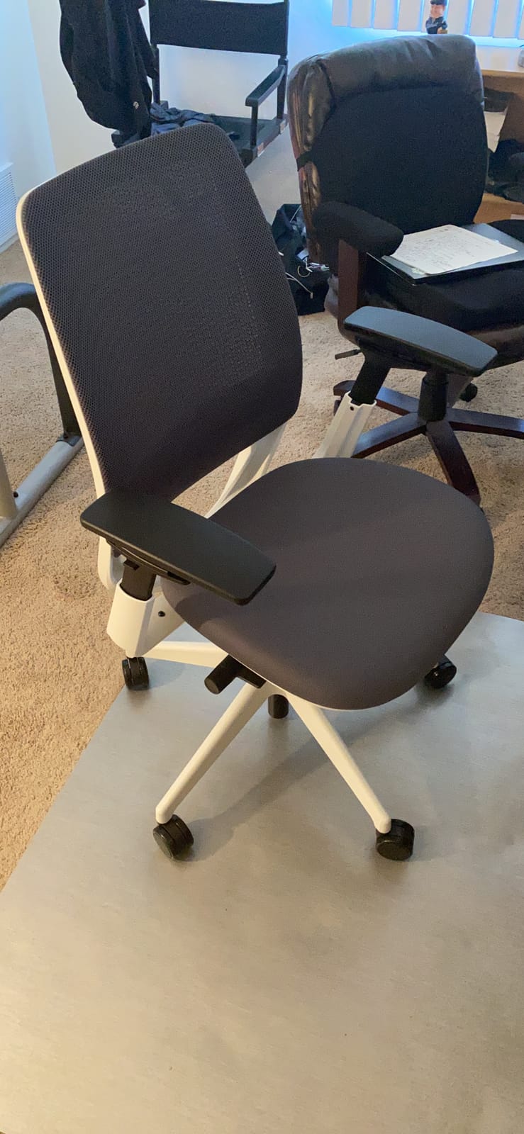 Steelcase Series 2 Office Chair - Ergonomic Work Chair with Wheels for Carpet - with Back Support, Weight-Activated Adjustment & Arm Support - Adjustable Rolling Chairs for Desk - Graphite customer photo 2