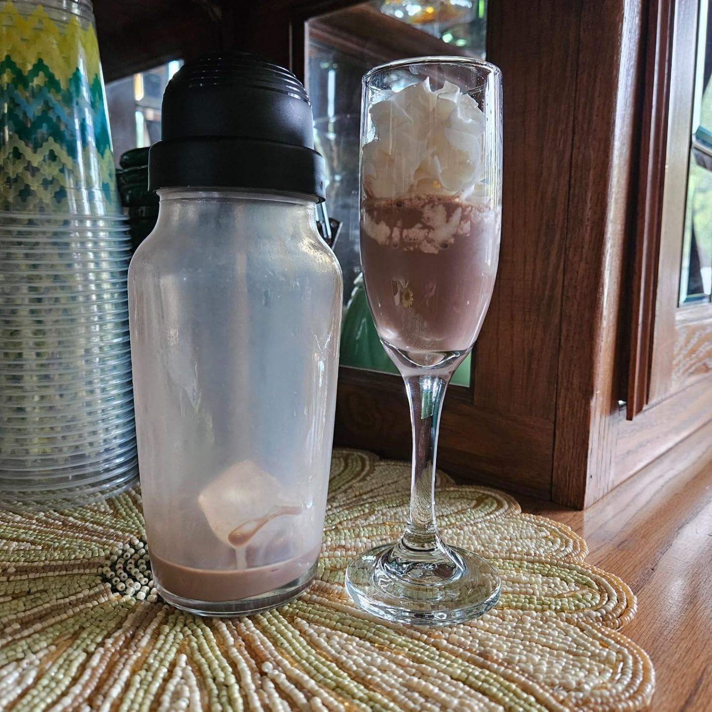 Glass Cocktail Shaker, Martini Drink Shaker Bottle, 19oz, Made in Italy customer photo 1