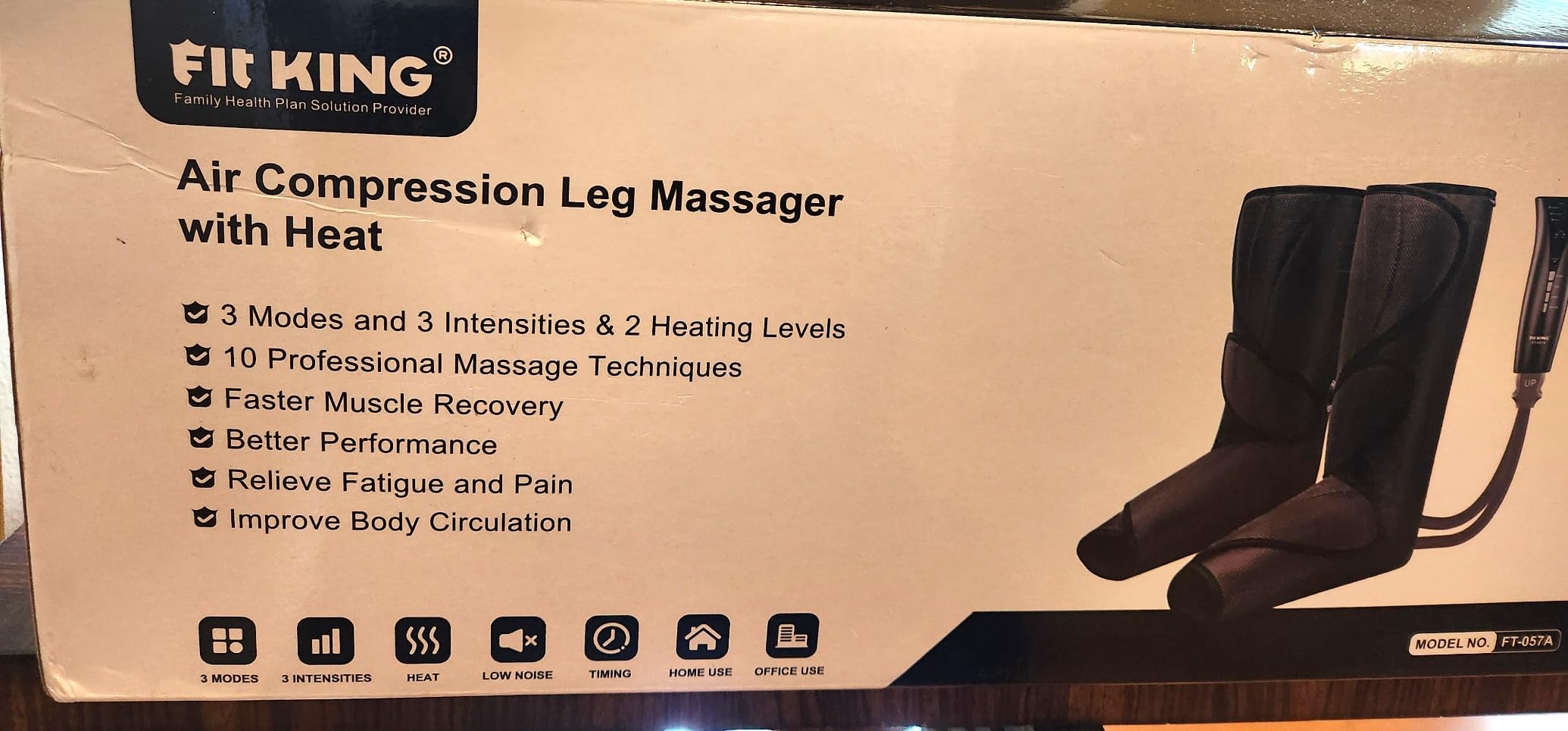 FIT KING Air Compression Leg and Foot Massager with Heat for Circulation customer photo 1