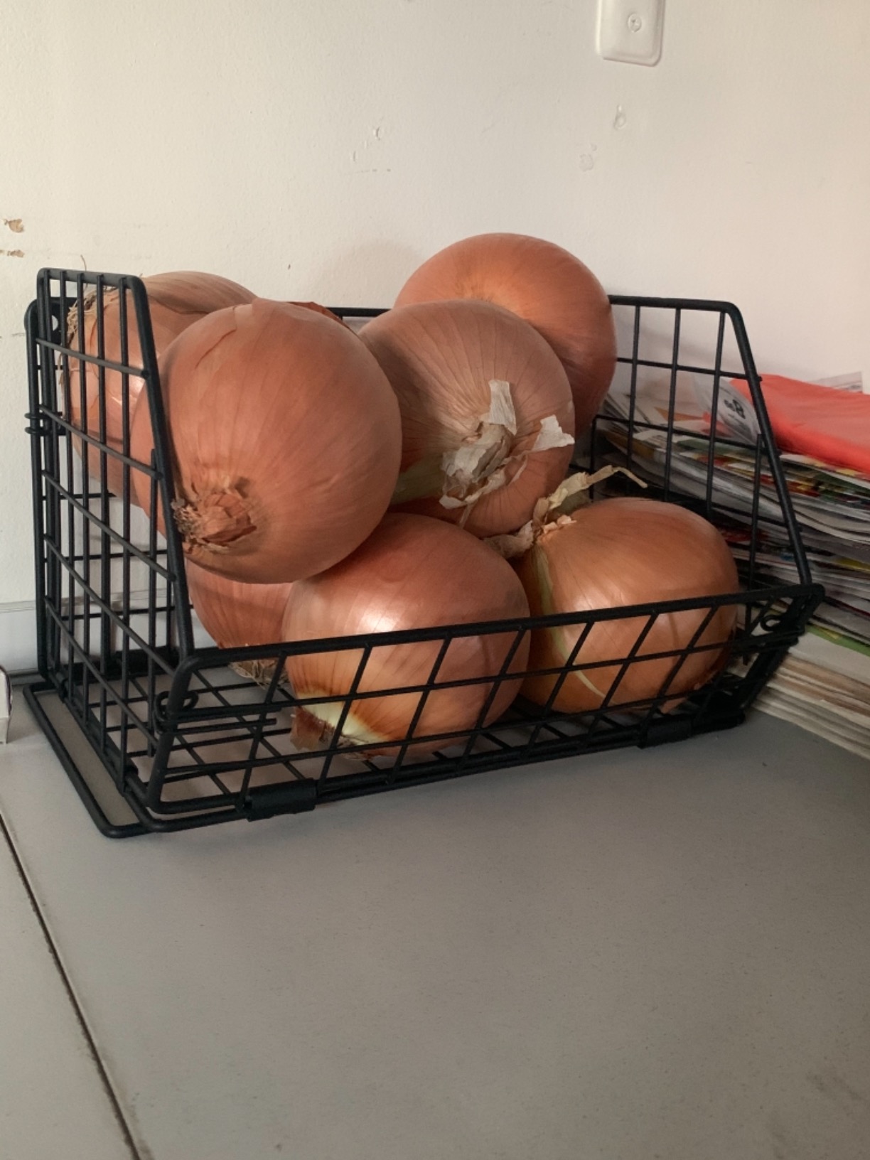 2-Tier Potato and Onion Storage Bin, Stackable Wire Baskets for Countertop customer photo 2