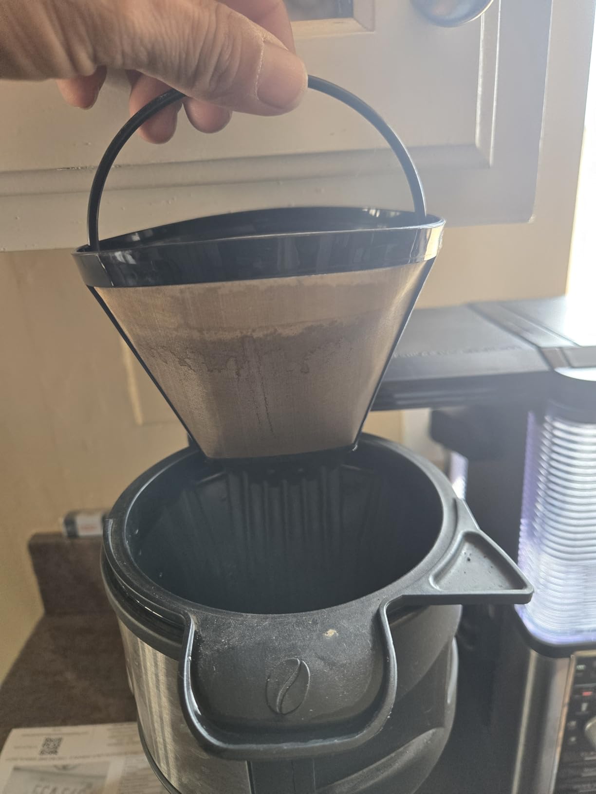 Reusable No.4 Cone Coffee Maker Filters for Ninja Coffee Bar Brewer Replacement Permanent Basket Filter (2 Coffee Filters) customer photo 2