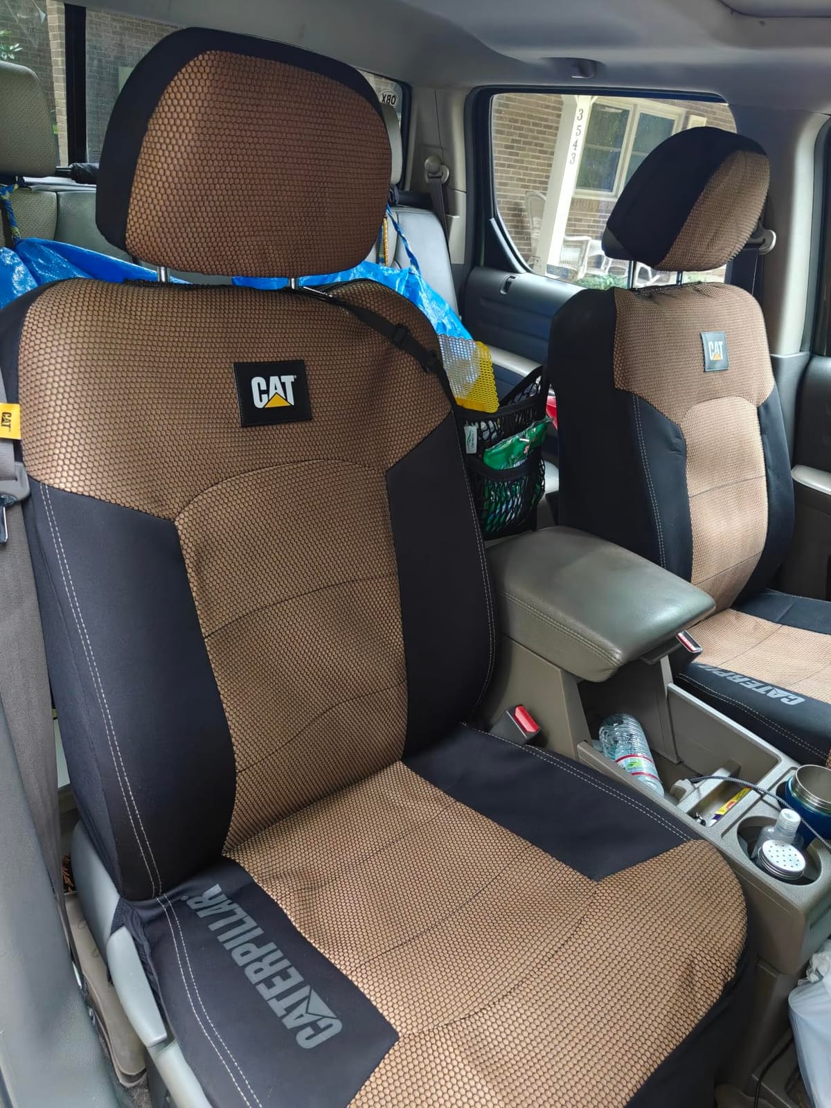 Cat MeshFlex Automotive Seat Covers for Cars Trucks and SUVs – Gray Car Seat Covers for Front Seats, Truck Seat Protectors with Comfortable Mesh Back, Set of 2 customer photo 1