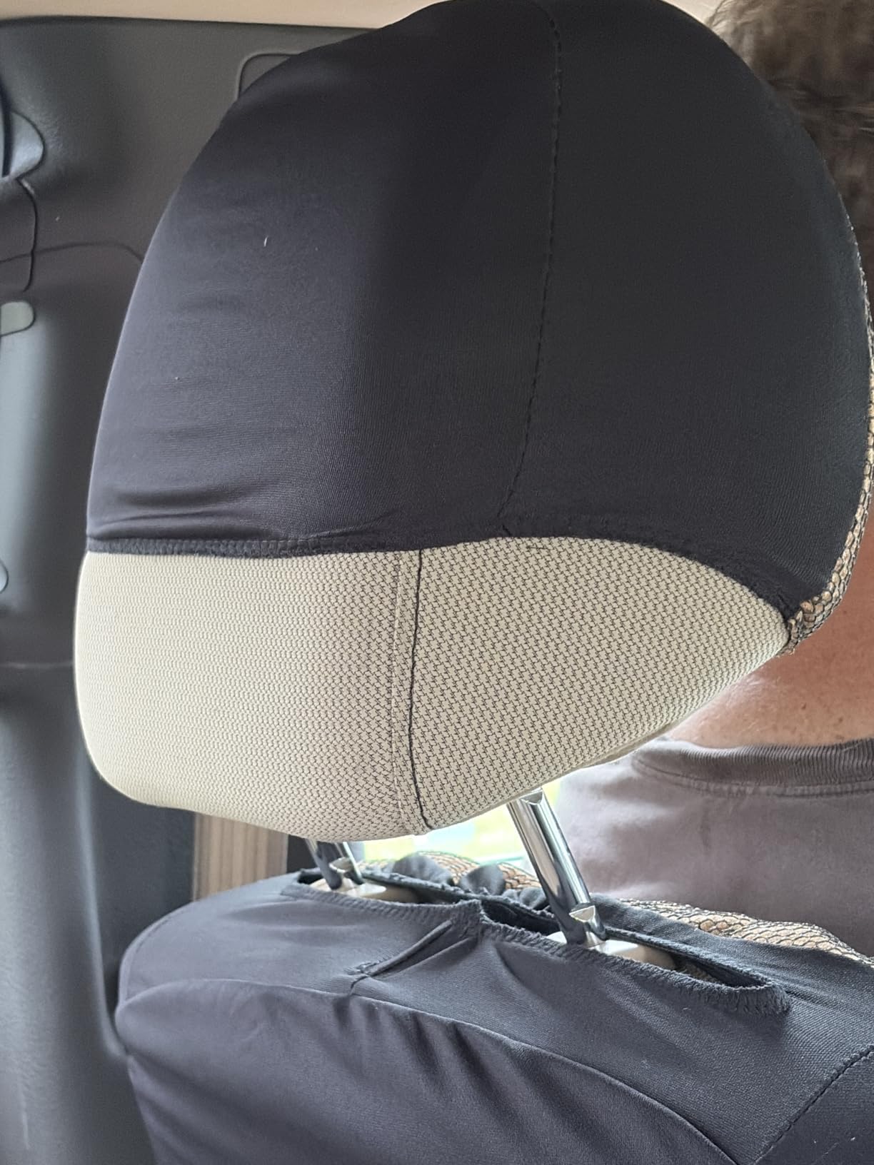 Cat MeshFlex Automotive Seat Covers for Cars Trucks and SUVs – Gray Car Seat Covers for Front Seats, Truck Seat Protectors with Comfortable Mesh Back, Set of 2 customer photo 2