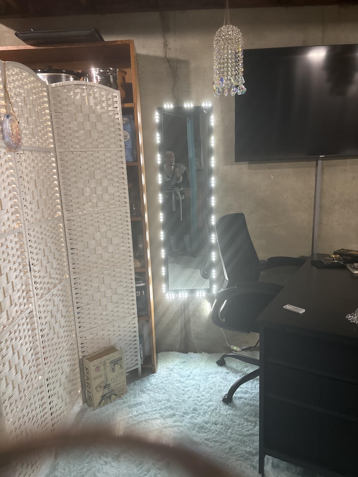 Kintion LED Vanity Mirror Lights with RF Remote, Dimmable Hollywood Style 13ft(4m), Bathroom Waterproof, for Full Body Mirror, Makeup Mirror, Vanity Mirror, Bathroom Mirror(Mirror Not Include) customer photo 2