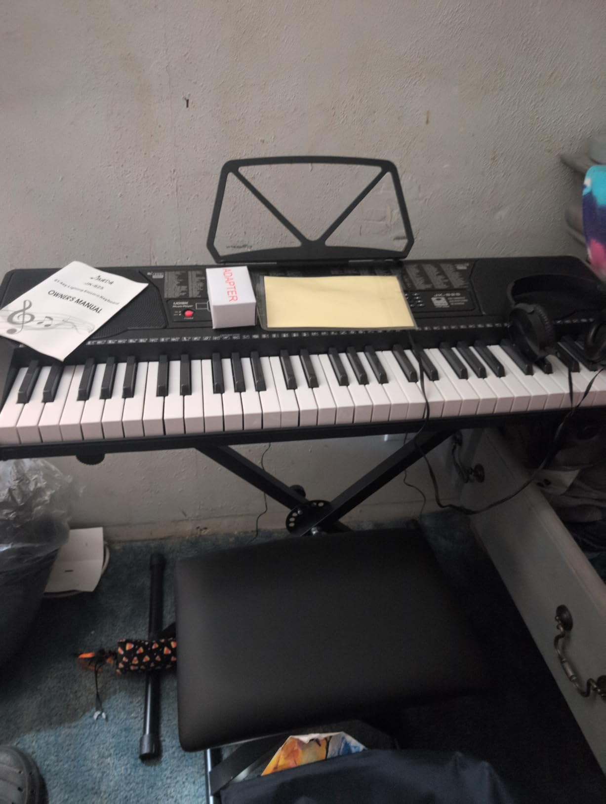 JIKADA 61 Key Portable Electronic Keyboard Piano,3 Teaching Modes customer photo 1