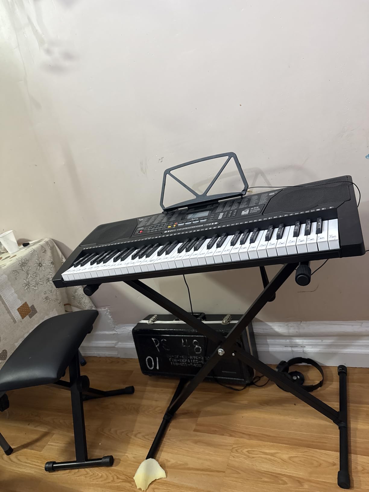JIKADA 61 Key Portable Electronic Keyboard Piano,3 Teaching Modes customer photo 2