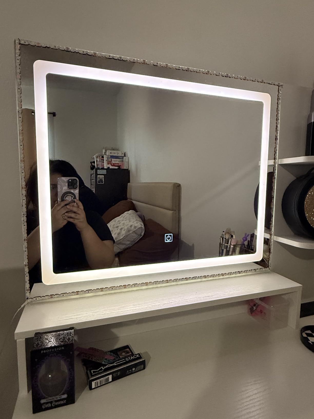 ZOKON 13ft/4M Led Vanity Mirror Lights Kit Bendable NO Need to Cut Vanity Make-up Mirror Cloakroom Adjustable Flexible Strip Light Table Set with Dimmer and Power Supply customer photo 1