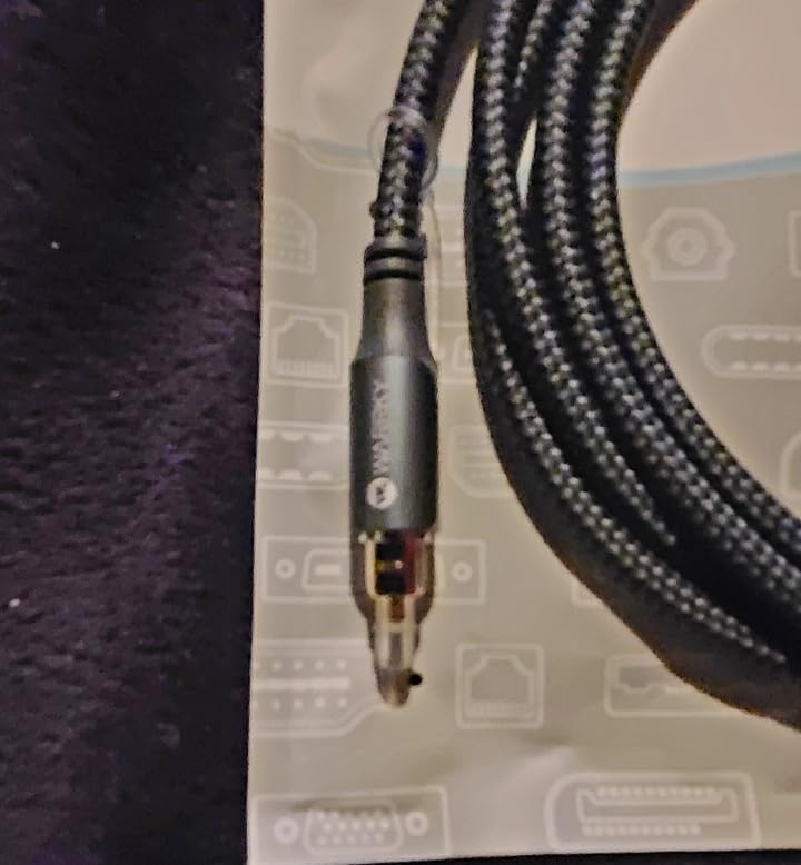 Warrky Optical Audio Cable for Soundbar and TV, 6ft, Gold-Plated, Braided customer photo 1