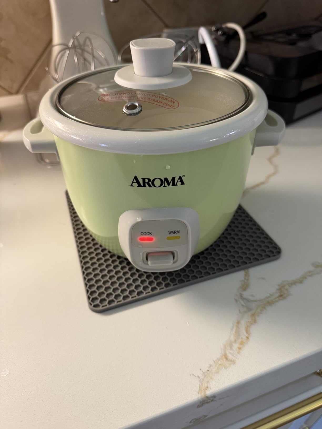 Aroma Housewares 4-Cups (Cooked) / 1Qt. Rice & Grain Cooker (ARC-302NG), White customer photo 1