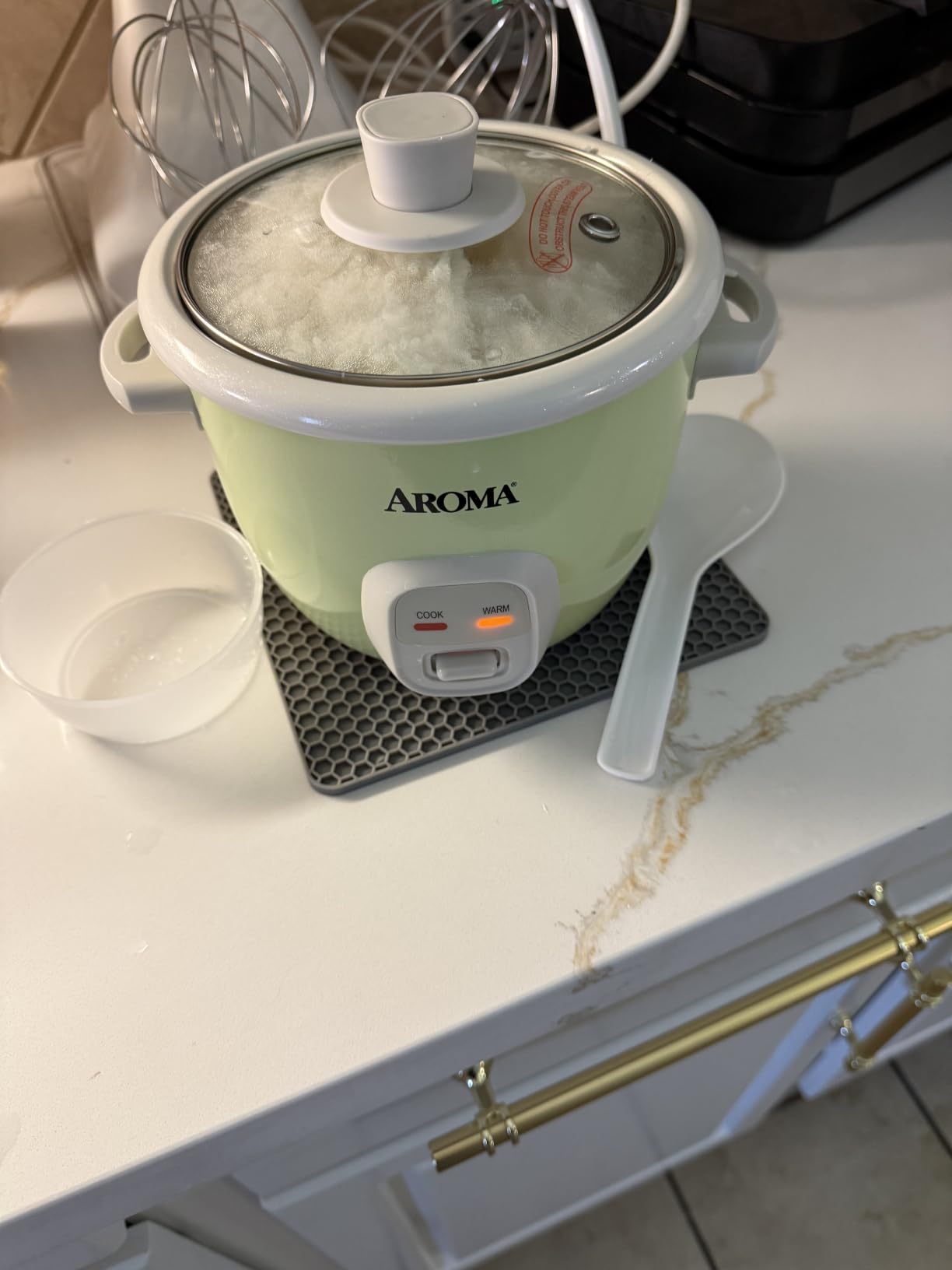 Aroma Housewares 4-Cups (Cooked) / 1Qt. Rice & Grain Cooker (ARC-302NG), White customer photo 2