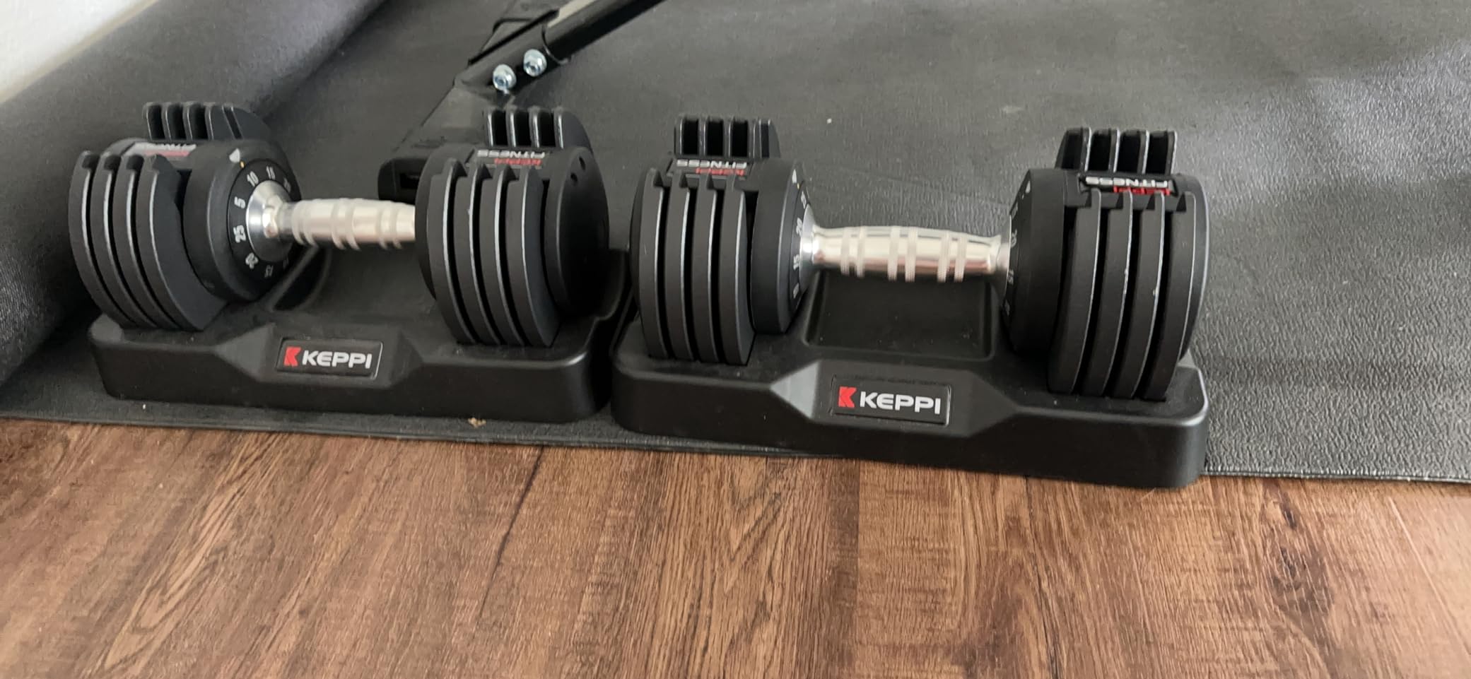 Keppi Adjustable Dumbbells Set-25lb/40lb/55lb/60lb, Anti-Slip Metal Fast Adjust Weight Handle, Exercise & Fitness for Full Body Workout - Adjustable Dumbbell Series customer photo 2