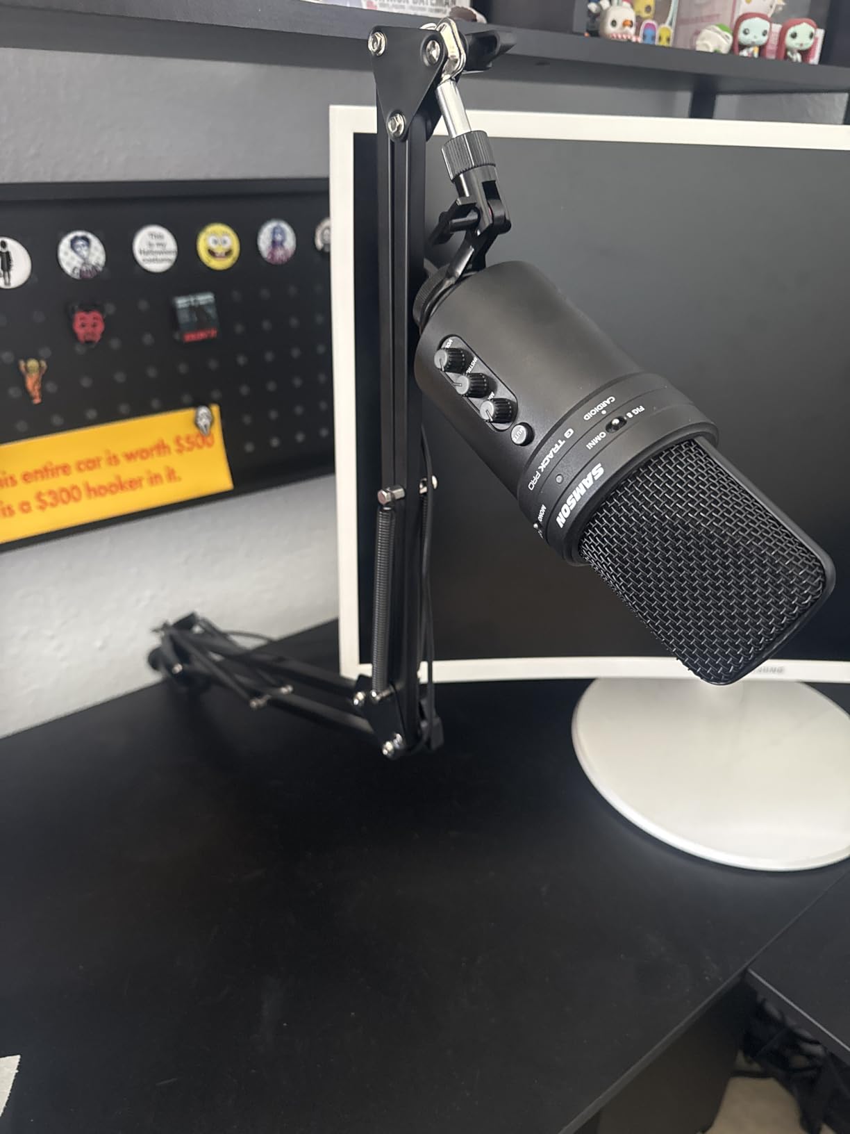 FIFINE CS1 Scissor Microphone Boom Arm Stand for Gaming Recording | Podcast Mic Arm Stand,Heavy Duty clamp,3/8