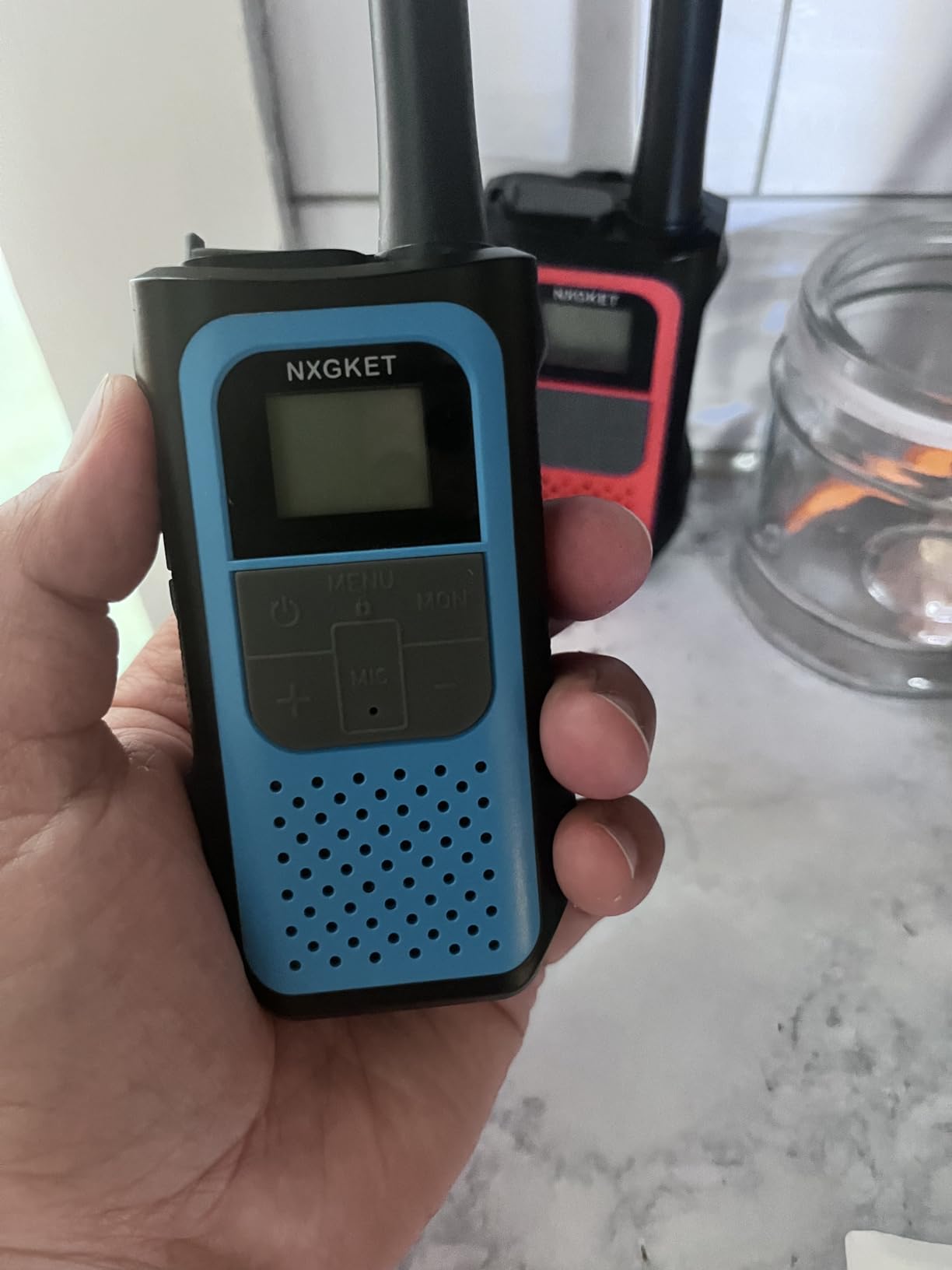 NXGKET 5 Miles Walkie Talkies Long Rnage, FRS, Rechargeable, NOAA, Outdoor customer photo 2