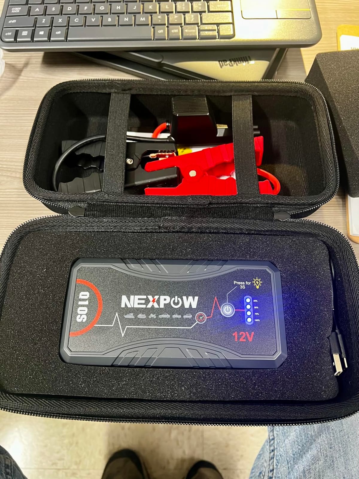 NEXPOW Car Jump Starter 2026 Upgraded Car Battery Jump Starter Pack | 3000A Peak for Up to 9.0L Gas and 7.0L Diesel Engine 12V Battery starter Jumper Cable Portable Lithium Jump Box with USB 3.0 customer photo 2