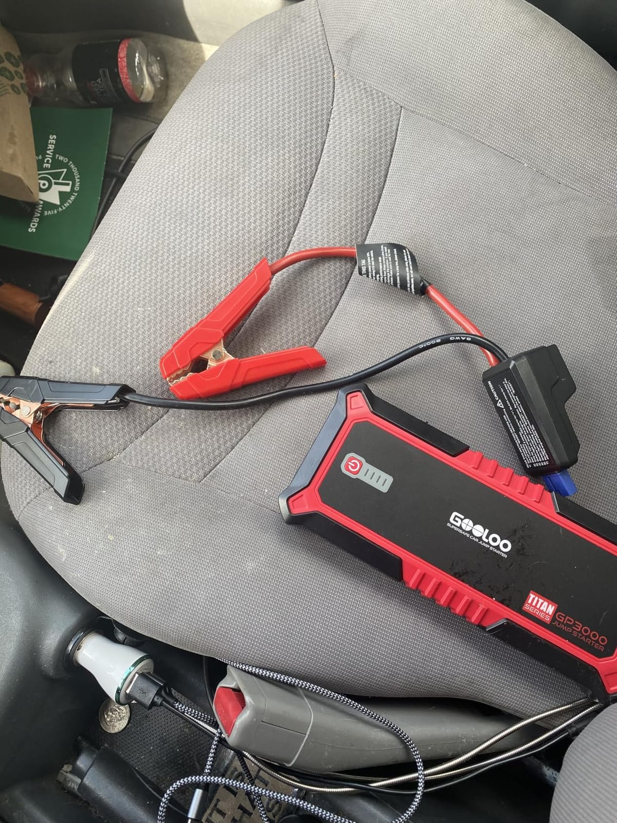 GOOLOO GP3000 Jump Starter, 3000A Peak Car Starter (9L Gas or 7L Diesel) | Supersafe Car Battery Booster Pack - BOOST Mode for Dead Batteries - 16,000mAh Capacity - 3 Modes LED Flashlight customer photo 2