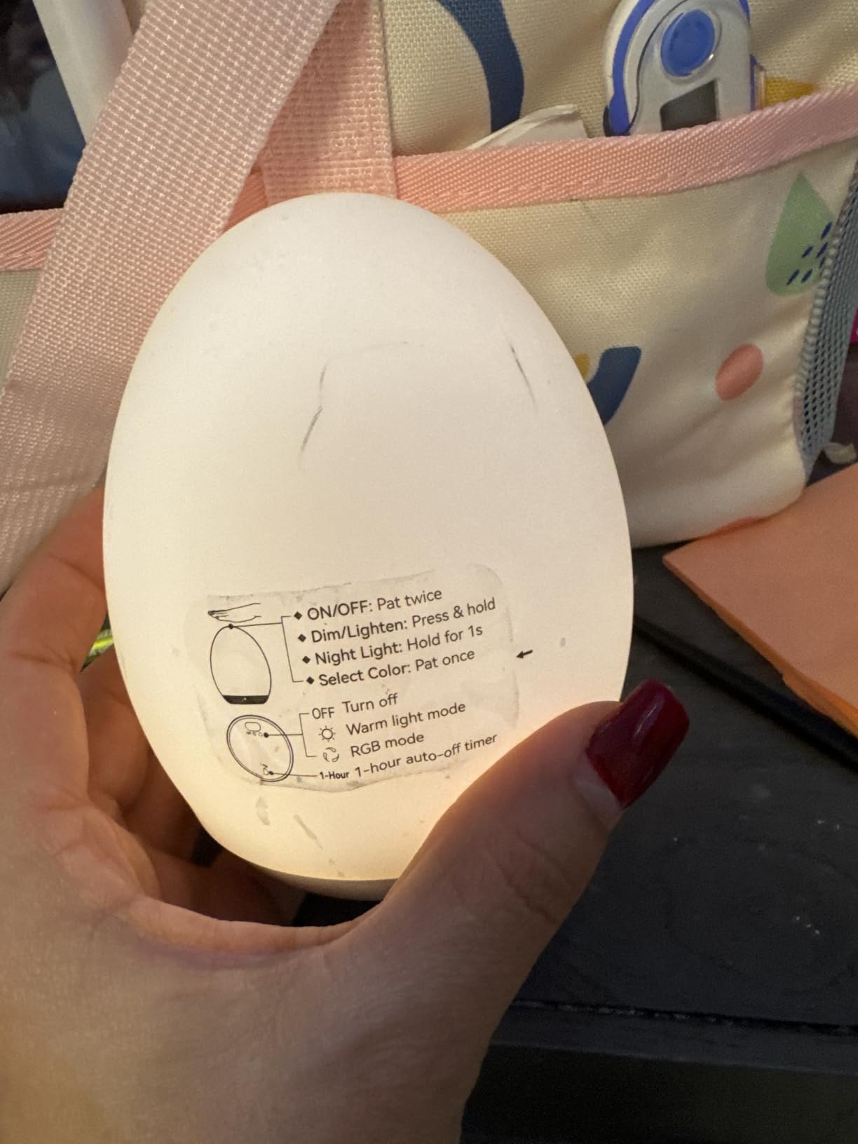 MediAcous Night Light for Kids, 7 Colors Changing Egg Light for Nursery customer photo 1