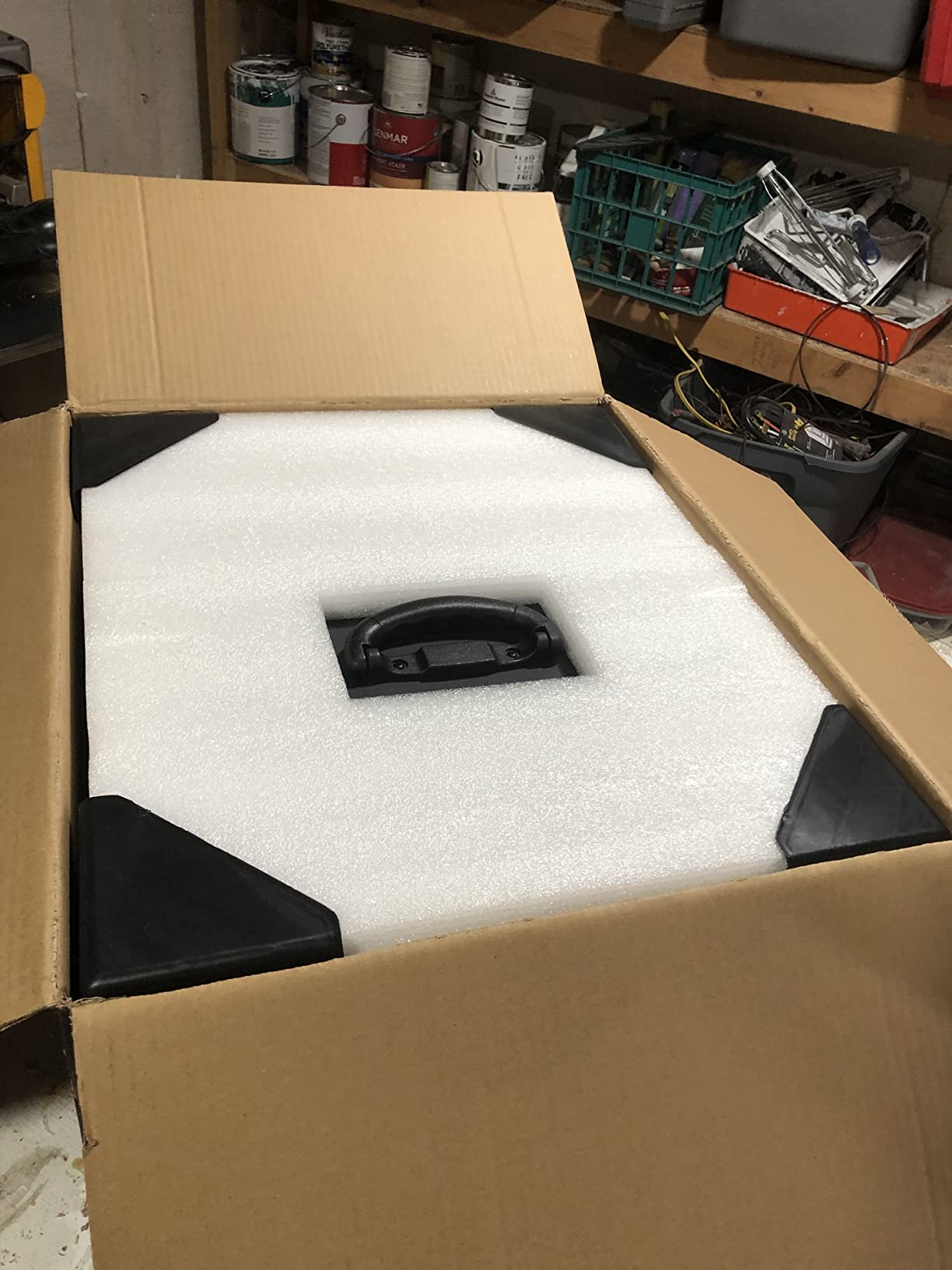 PURISYSTEMS Air Filtration System 3-Speed Remote, Built-in Ionizer, PuriCare 500IG Hanging Air Filter w/RF Remote for Woodworking, Garage and Shop Dust Collector, up to 500 sq. ft (350/450/500 CFM) customer photo 1