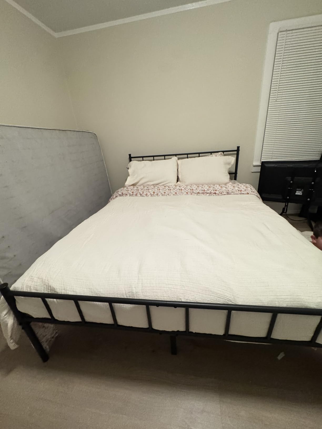 NapQueen 8 Inch Queen Size Mattress, Bamboo Charcoal Memory Foam Mattress, Bed in a Box, White customer photo 1