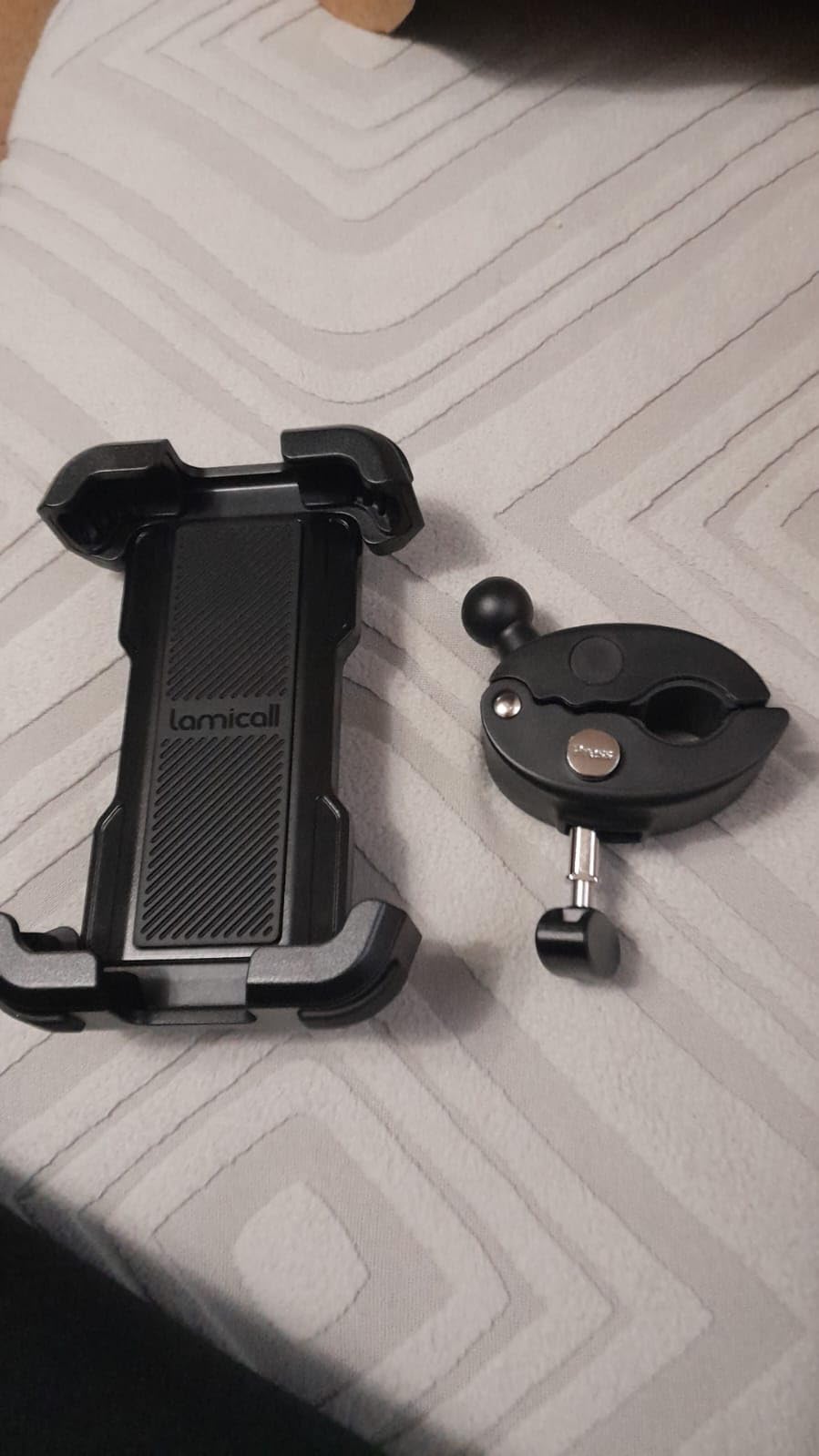 Lamicall Motorcycle Bike Phone Holder with Upgrade Quick Install Bar Clip | Metal Lock Bicycle Phone Mount, Scooter Phone Holder, Cell Phone Clamp for iPhone, Galaxy, 4.7-6.8