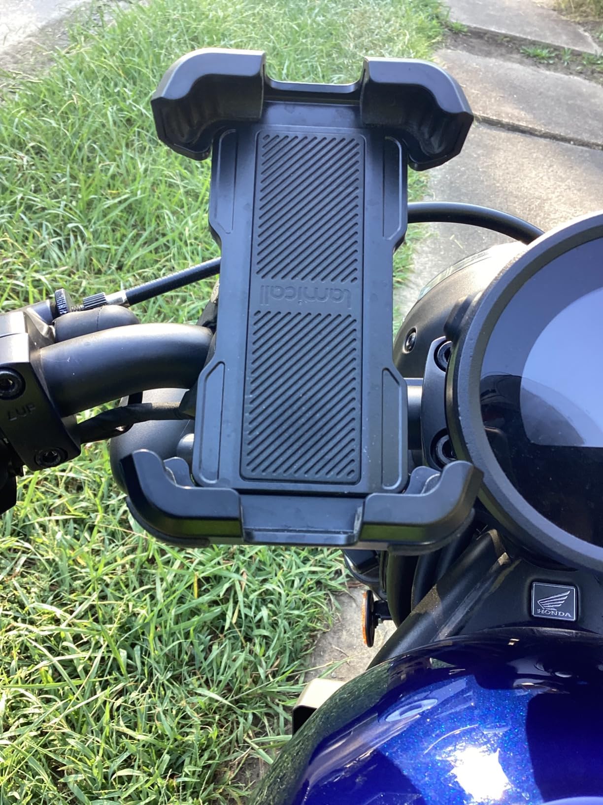 Lamicall Motorcycle Bike Phone Holder with Upgrade Quick Install Bar Clip | Metal Lock Bicycle Phone Mount, Scooter Phone Holder, Cell Phone Clamp for iPhone, Galaxy, 4.7-6.8