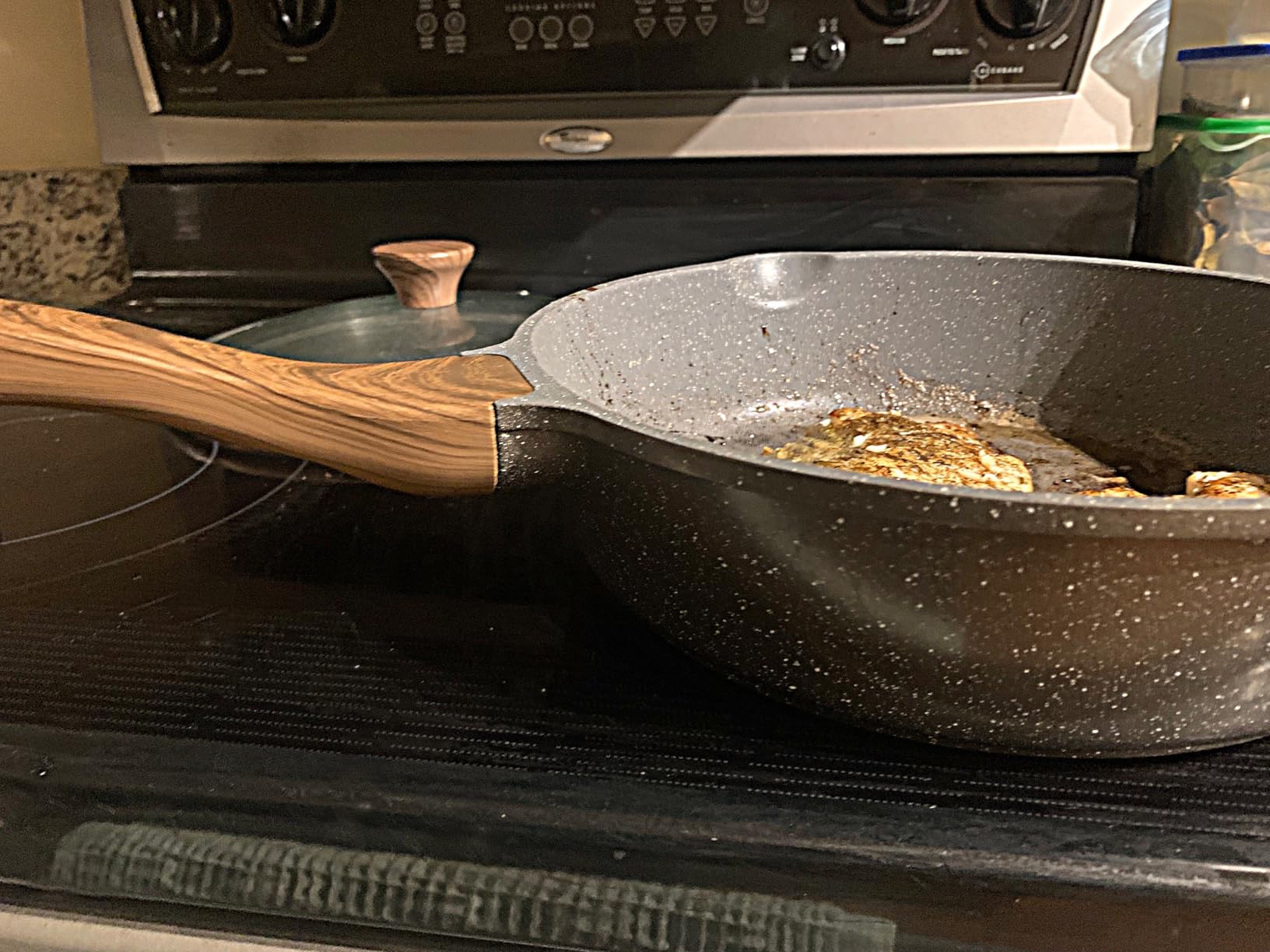 SENSARTE Nonstick Deep Frying Pan Skillet, 12-inch Saute Pan with Lid, Stay-cool Handle, Chef Pan Healthy Stone Cookware Cooking Pan, Induction Compatible, PFOA Free customer photo 1
