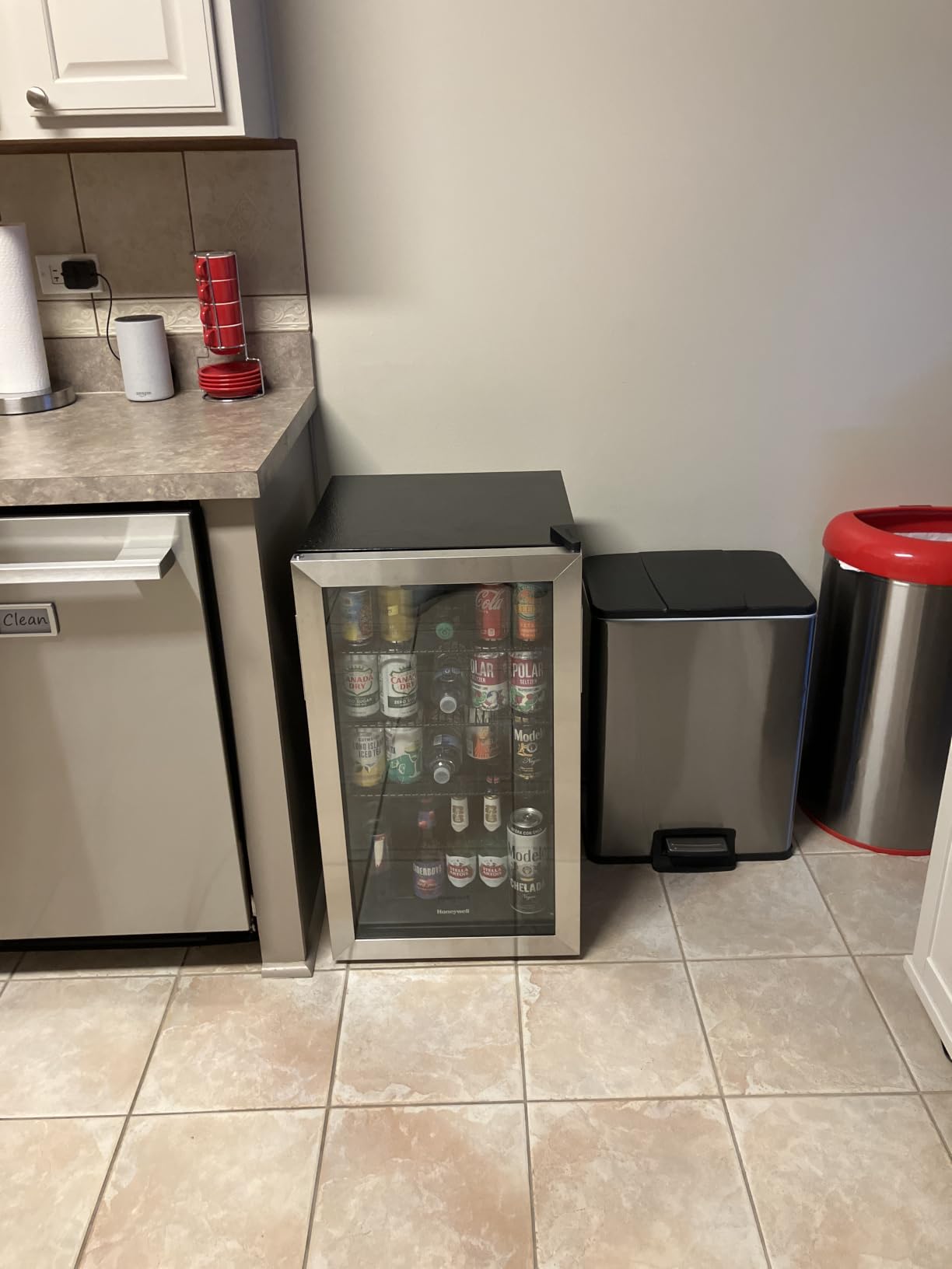 Honeywell Beverage Refrigerator and Cooler, 116 Can Mini Fridge with Glass Door for Soda Beer or Wine for Office or Bar with Adjustable Removable Shelving, Commercial Grade customer photo 2