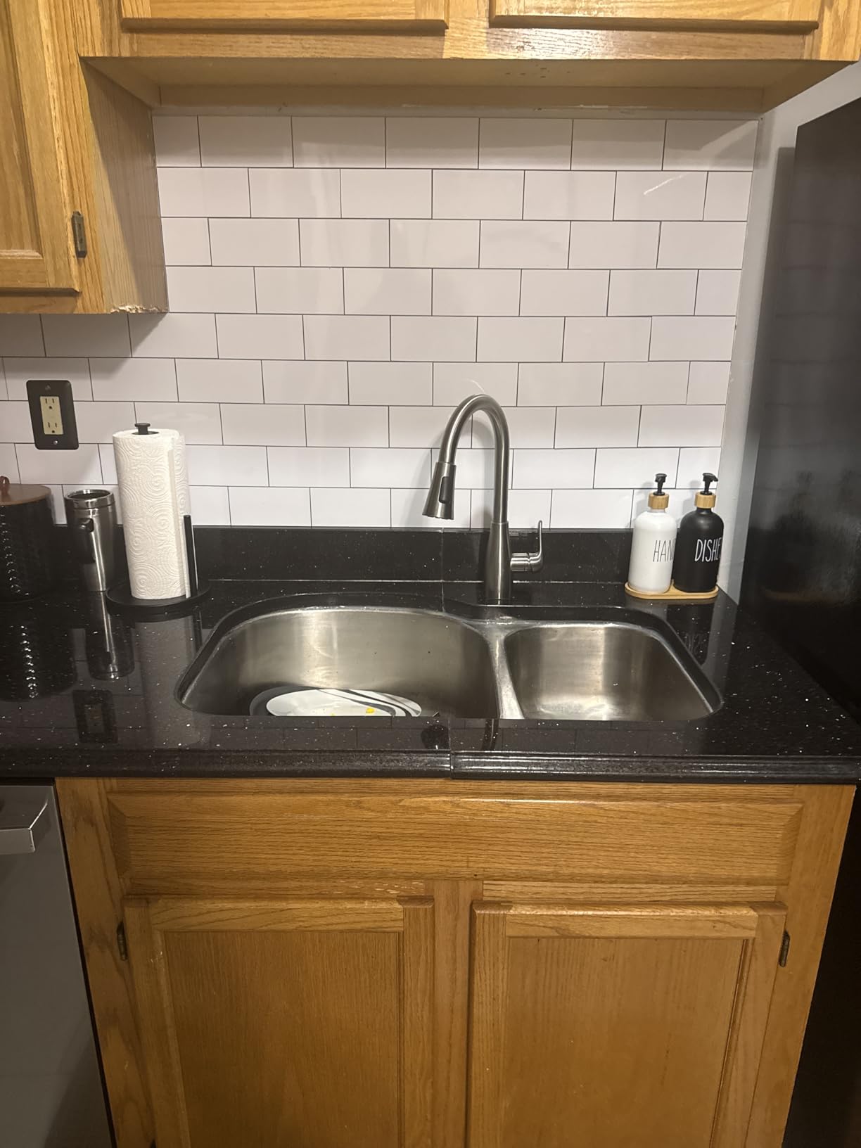 MOMEEMO Soap Dispenser Set, Black & White customer photo 1