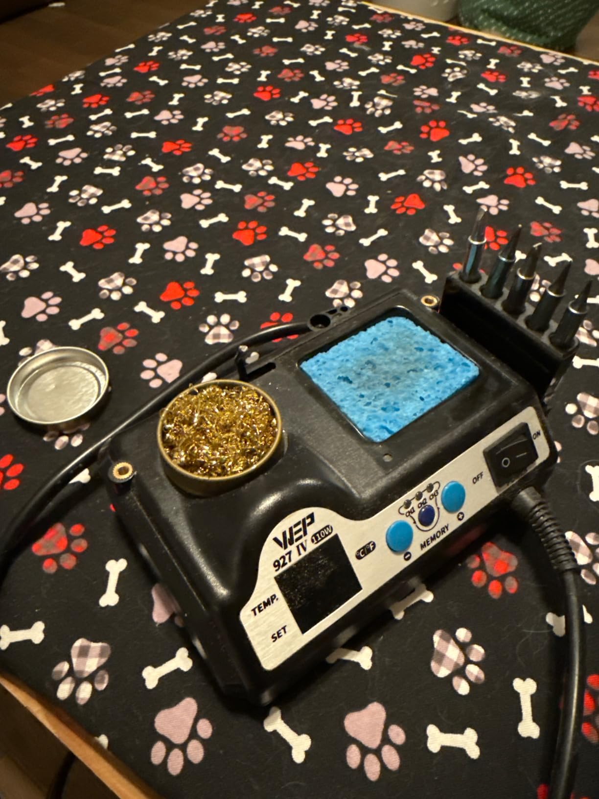 WEP 927-IV Soldering Station Kit High-Power 110W with 3 Preset Channels, Sleep Mode, LED Magnifier, 5 Extra Iron Tips, Tip Cleaner, 2 Helping Hands, Tip Storage Slots, Lead-free Solder Wire, Tweezers customer photo 1