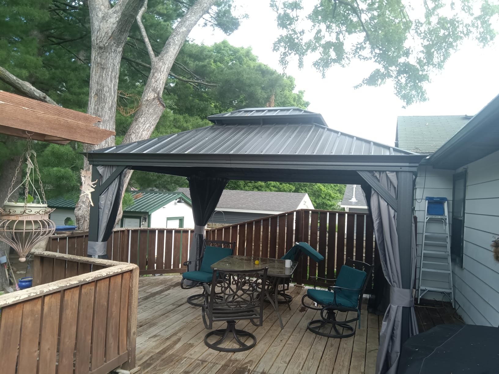 Kozyard Alexander 10' x 12' Hardtop Gazebo, Aluminum Frame customer photo 2