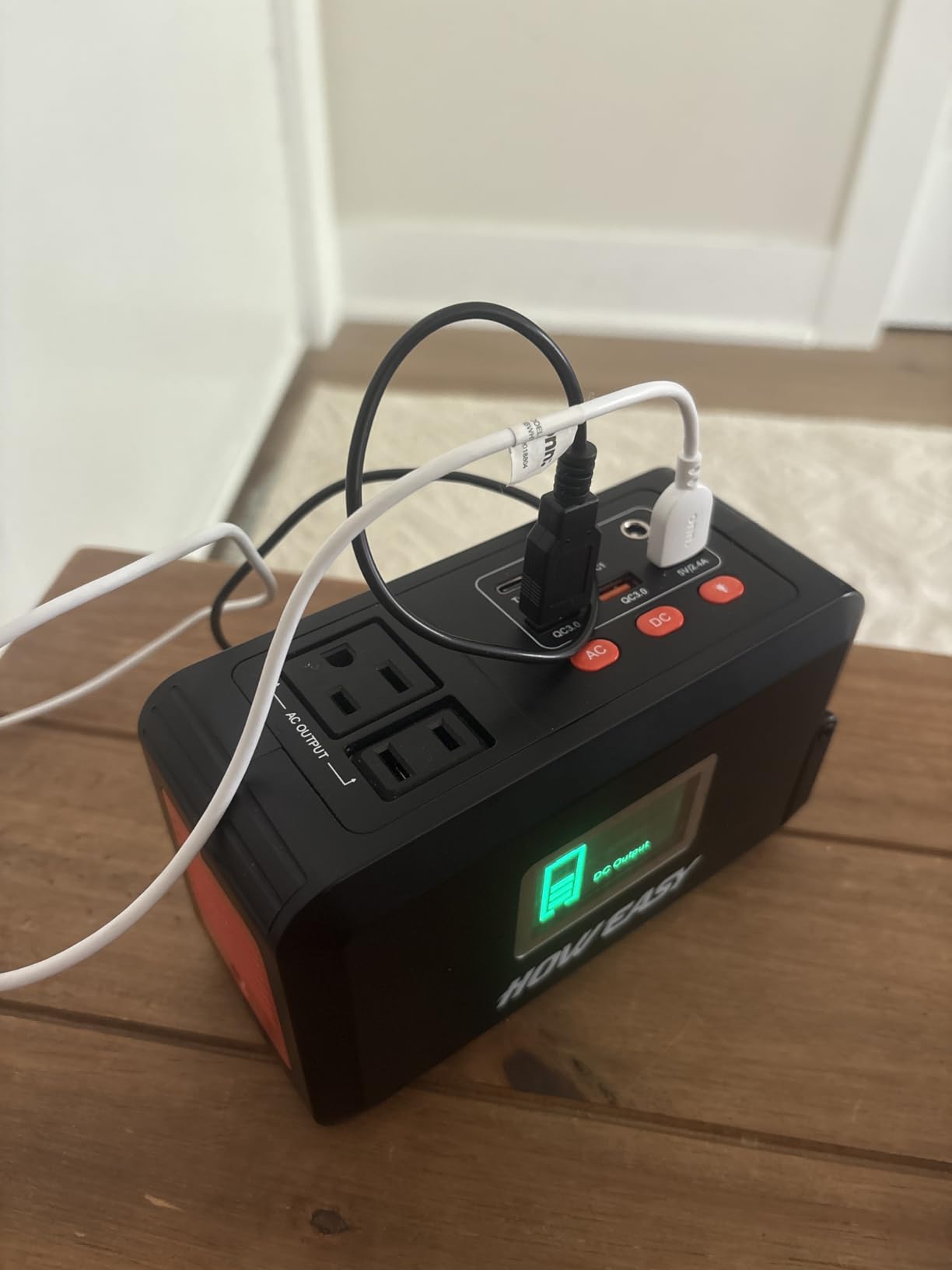 HOWEASY Portable Power Station, 120W (240W Peak) Solar Generator | 88Wh Lithium Battery Power with 110V AC Outlet/DC/USB/LED Light for Outdoor Camping Trip Hunting Emergency customer photo 2