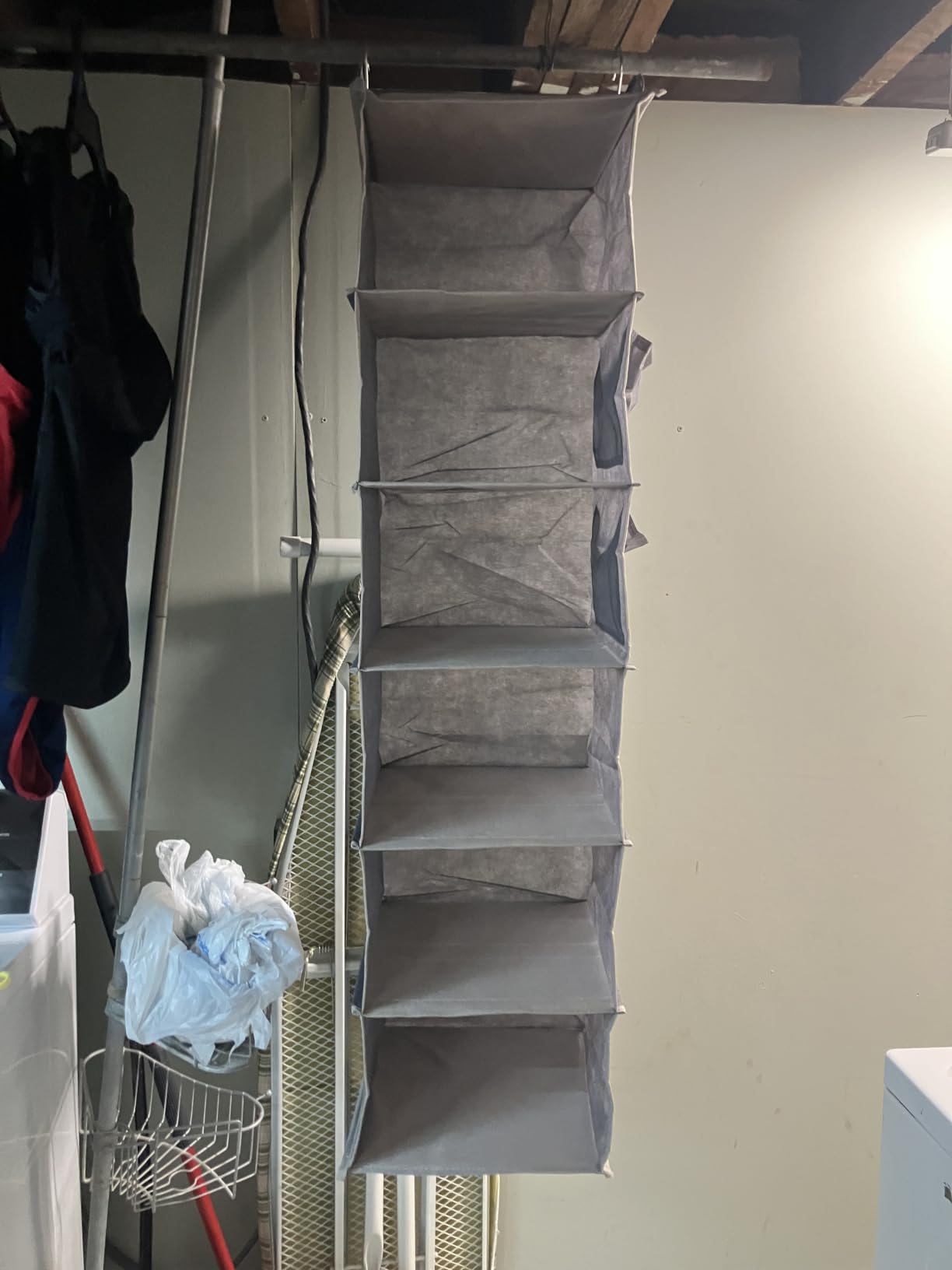 YOUDENOVA Hanging Closet Organizer and Storage, 6-Shelf, 2 Packs, Grey customer photo 2