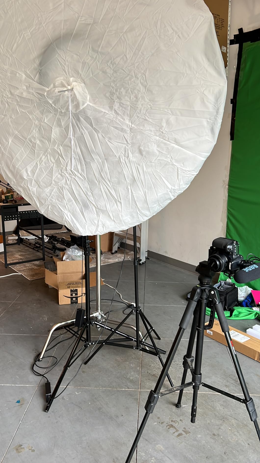 Stainless Steel Heavy Duty 10.8ft C Stand with Boom Arm Holding Arm customer photo 1