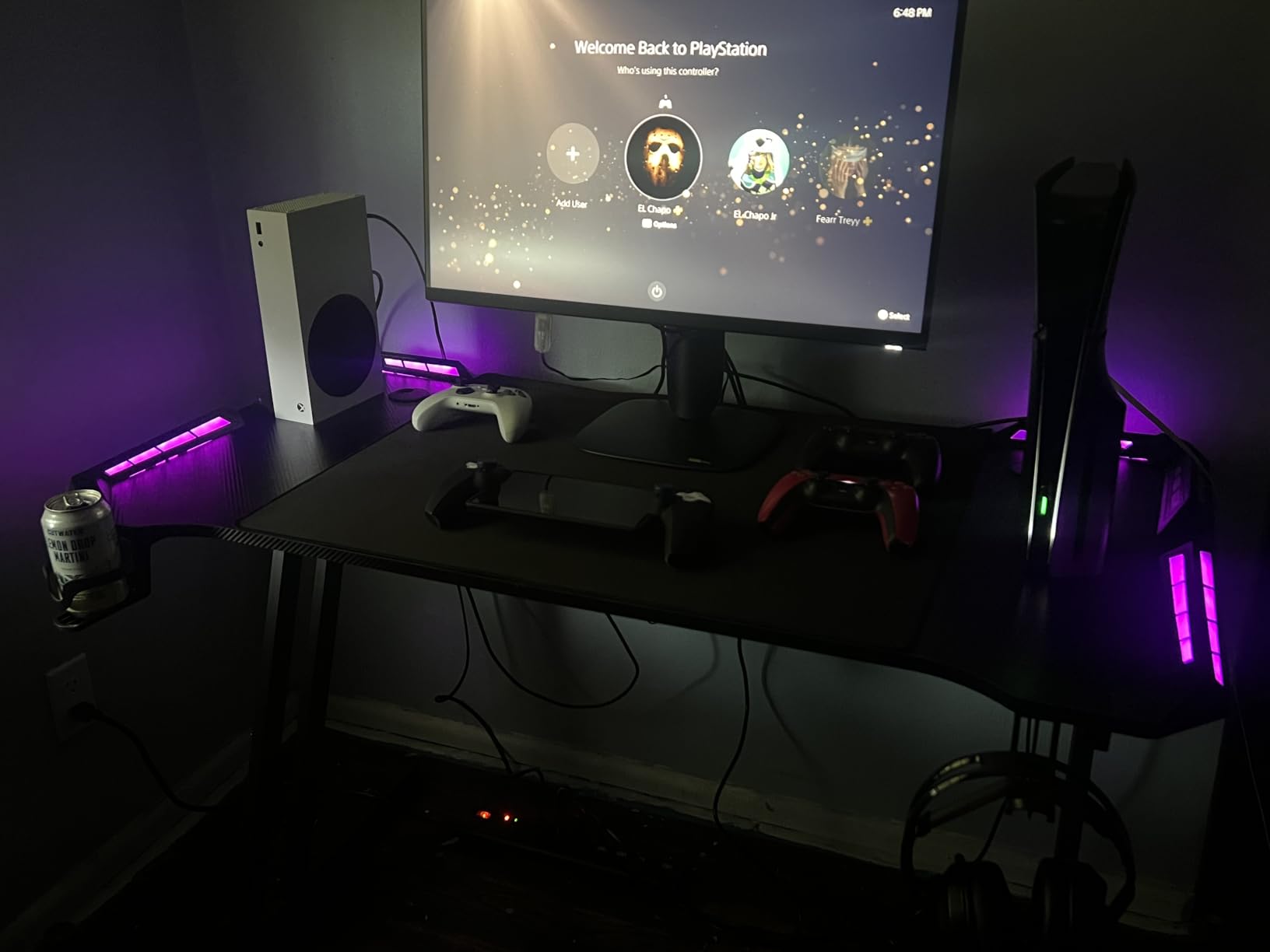 HLDIRECT 47 Inch Gaming Desk with App-Controlled RGB LED Lights, Black customer photo 1