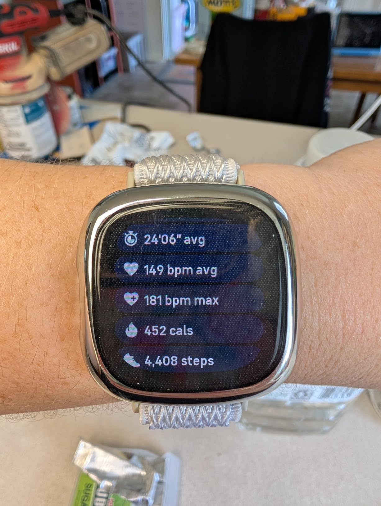 Google Fitbit Versa 4 Fitness Smartwatch - Pink Sand/Copper Rose customer photo 2