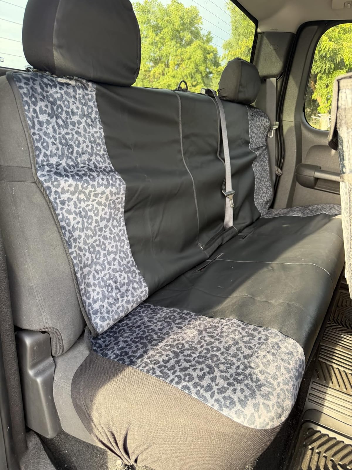 Flying Banner car seat Covers Protects Water Proof Faux Leather Carbon Fiber Fronts Solid Black (Solid Black, Front Pair) customer photo 2