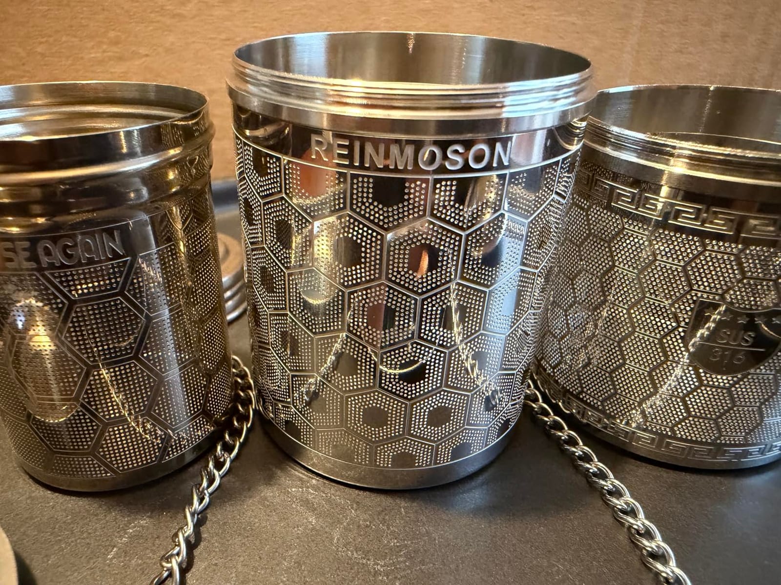 Reinmoson Extra Fine Mesh Tea Strainers for Loose Tea 1.5” x 2.2” customer photo 1